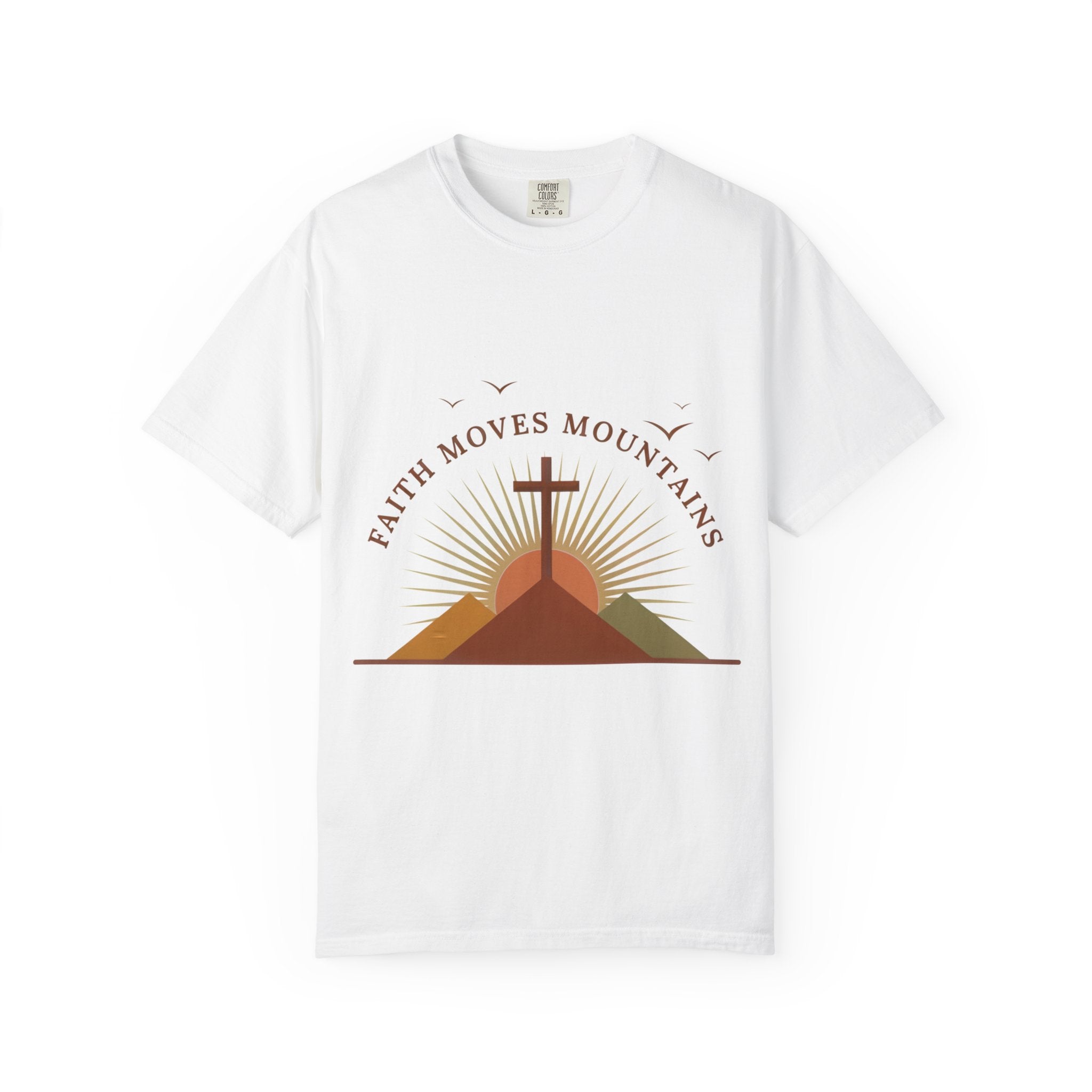Faith Moves Mountains T-Shirt — Christian Cross Mountain Graphic Tee | Noorve | T-Shirt