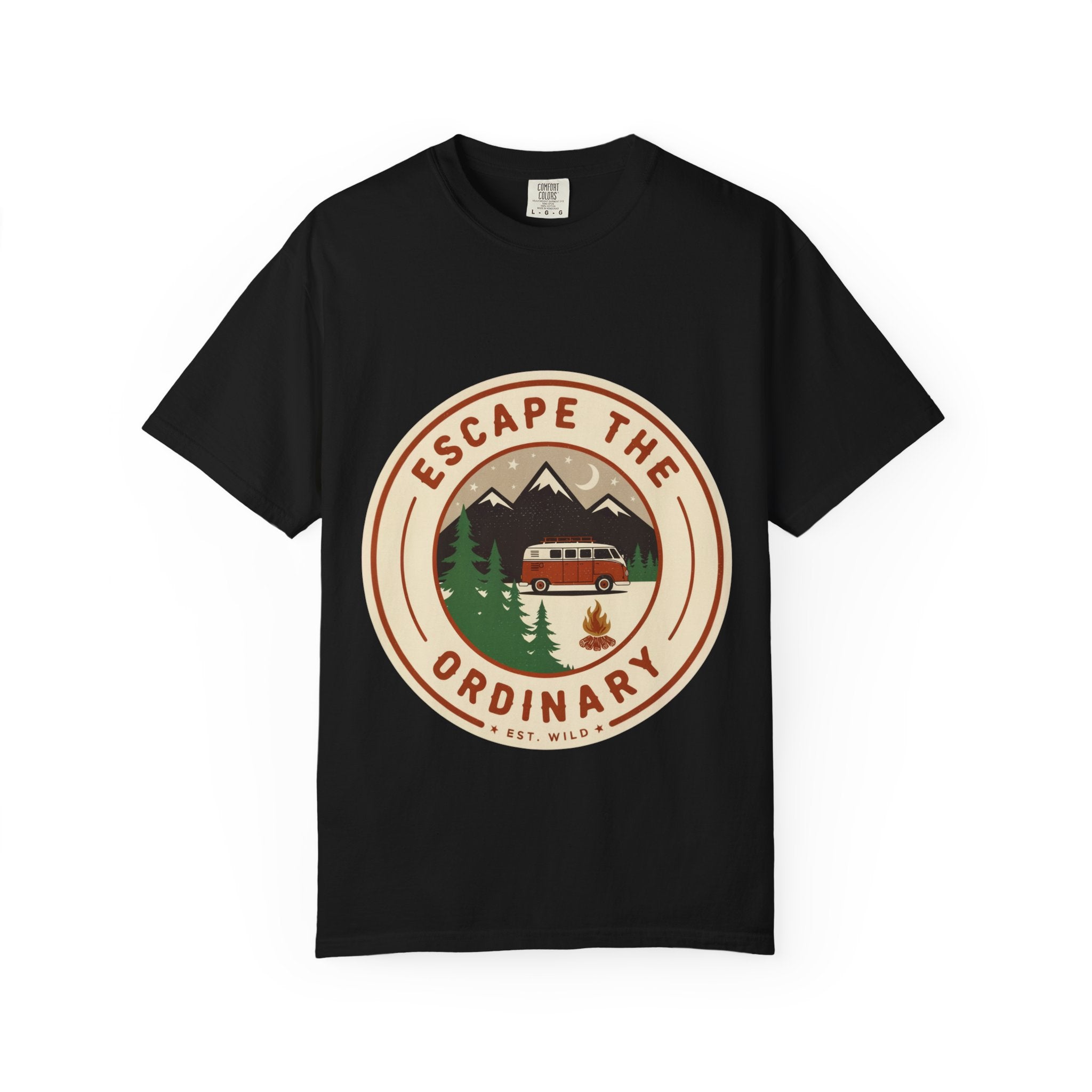 Escape the Ordinary T-Shirt — Vintage Camper Adventure Graphic Tee | Noorve | T-Shirt