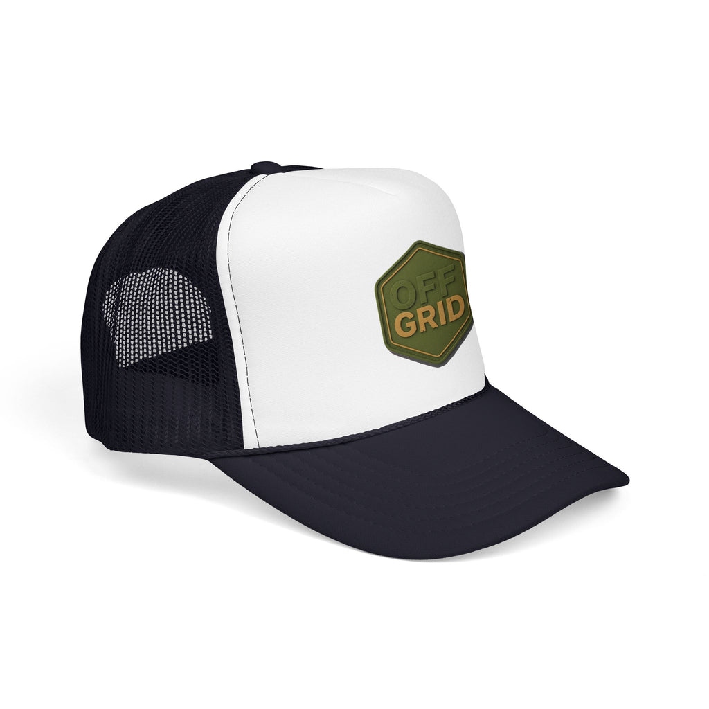 Off Grid Trucker Hat — Outdoor Adventure Foam Mesh Cap