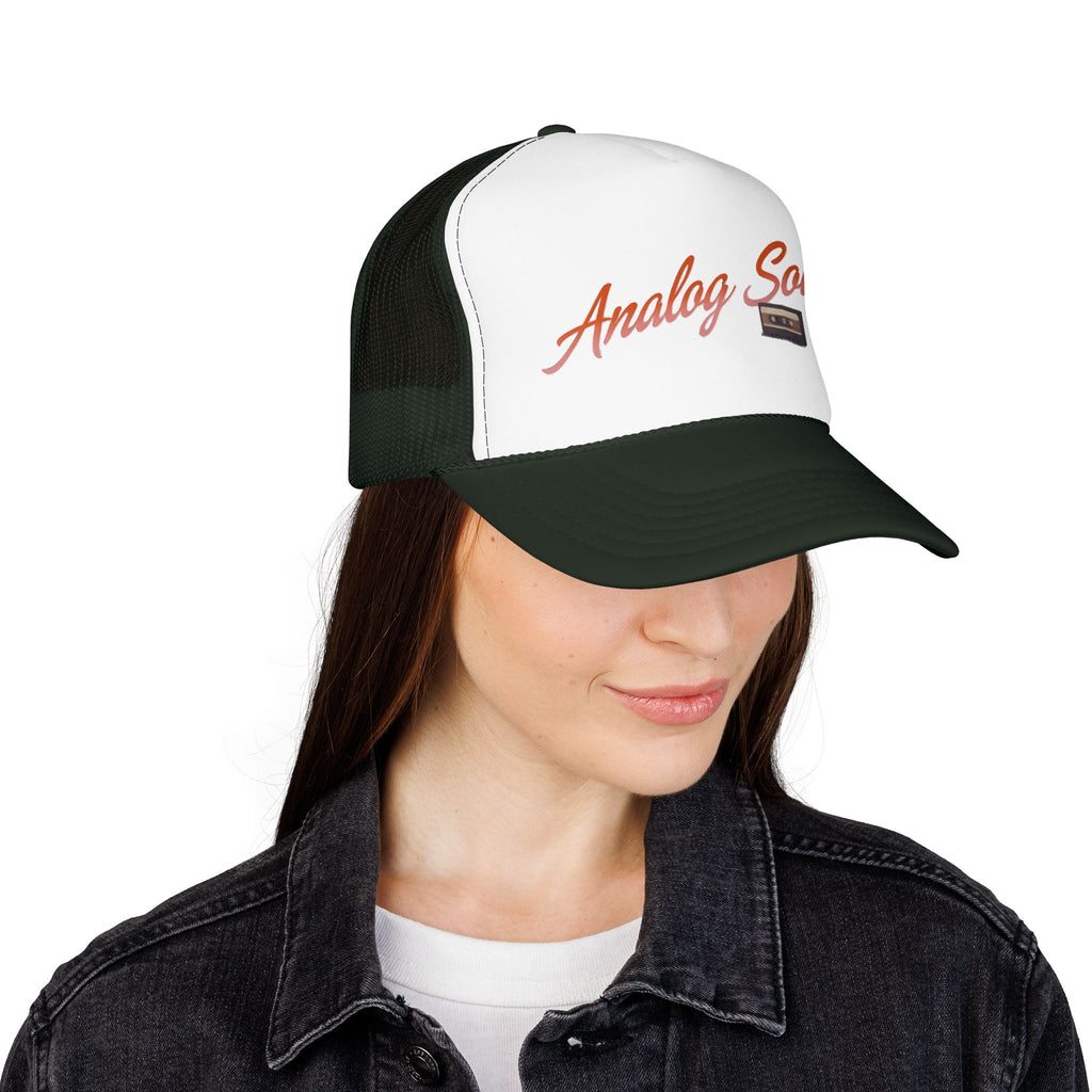Analog Soul Trucker Hat — Retro Cassette Foam Trucker Cap