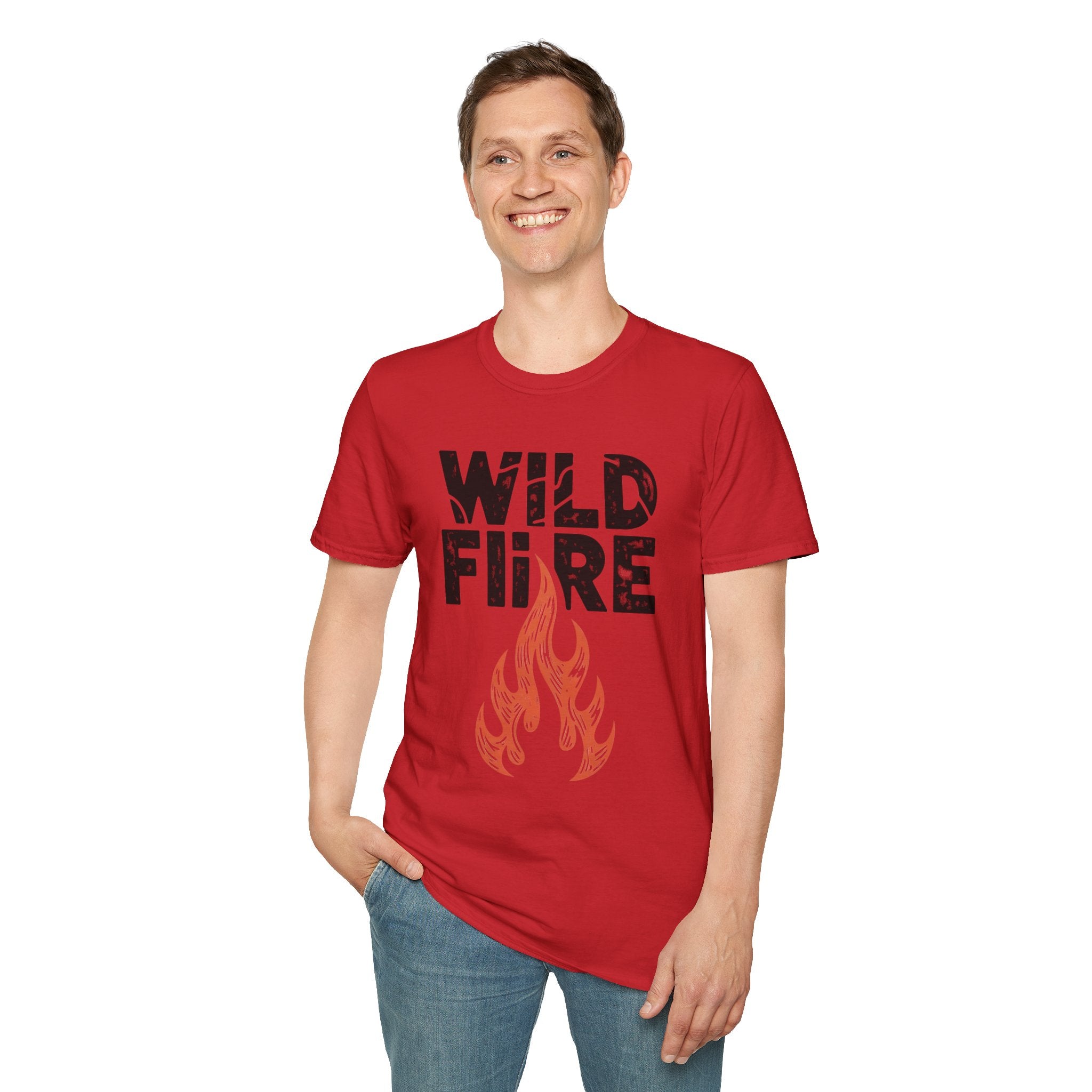 Wild Fire Graphic T‑Shirt — Bold Flame Typography Tee