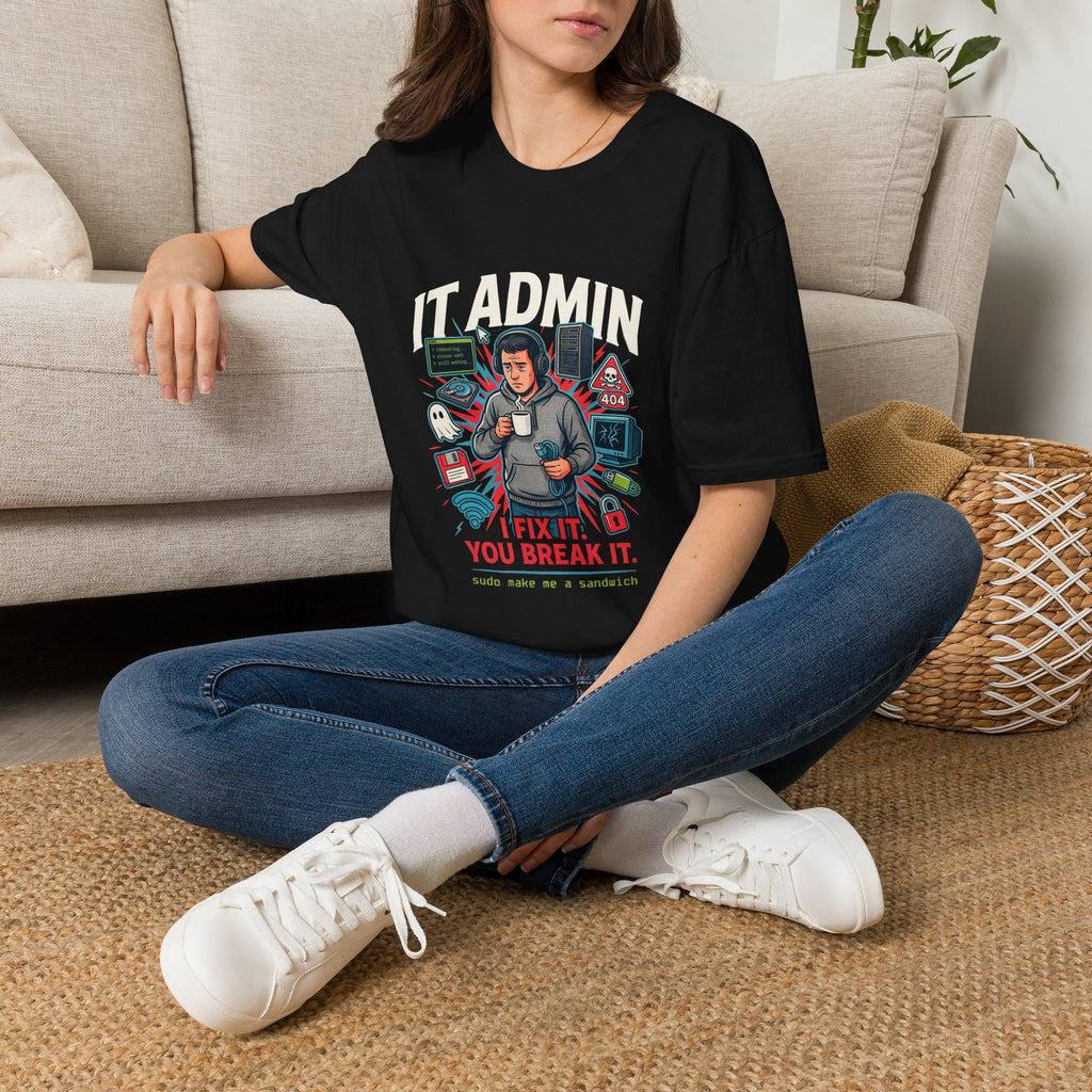 IT Admin T-Shirt – I Fix It If You Break It Graphic Tee for Tech Professionals | Noorve | T-Shirt