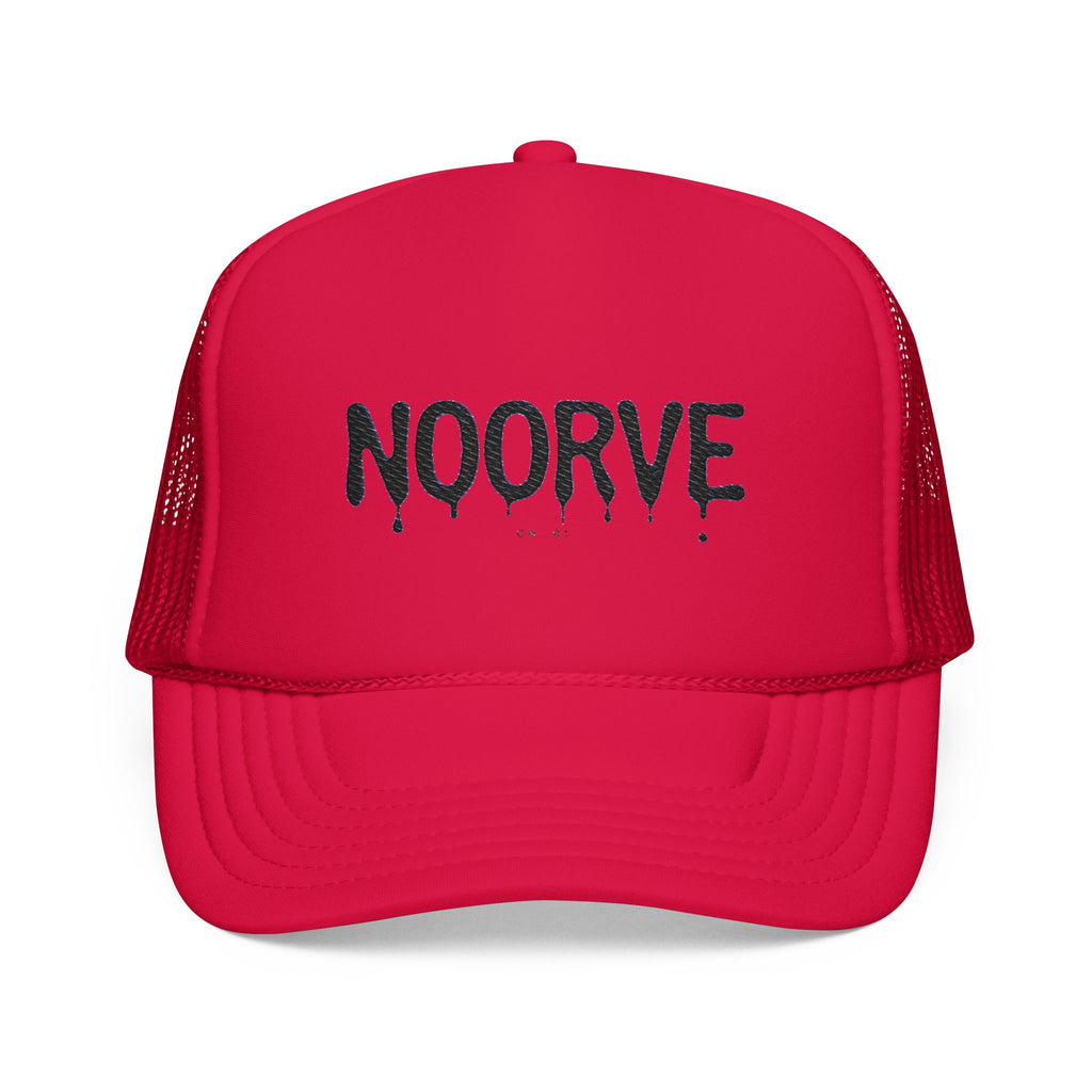 Drip Logo Trucker Hat — Noorvé Glimmer Foam Cap | Noorve | Hats