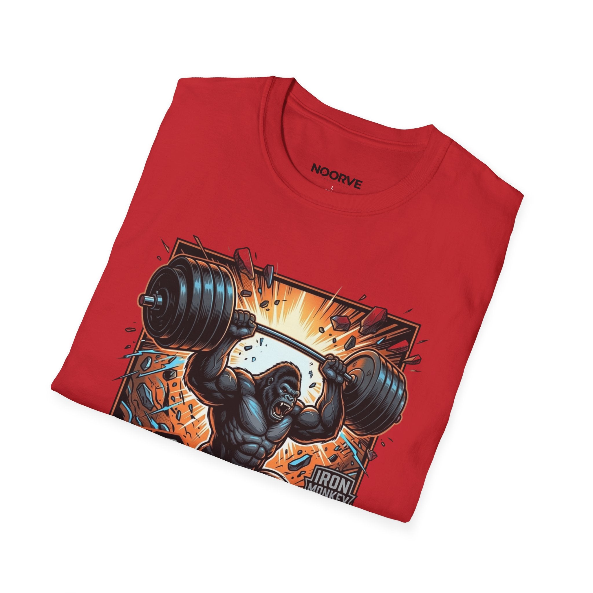 Motivational Weightlifting T-Shirt — 'No Excuses' Gorilla Gym Tee
