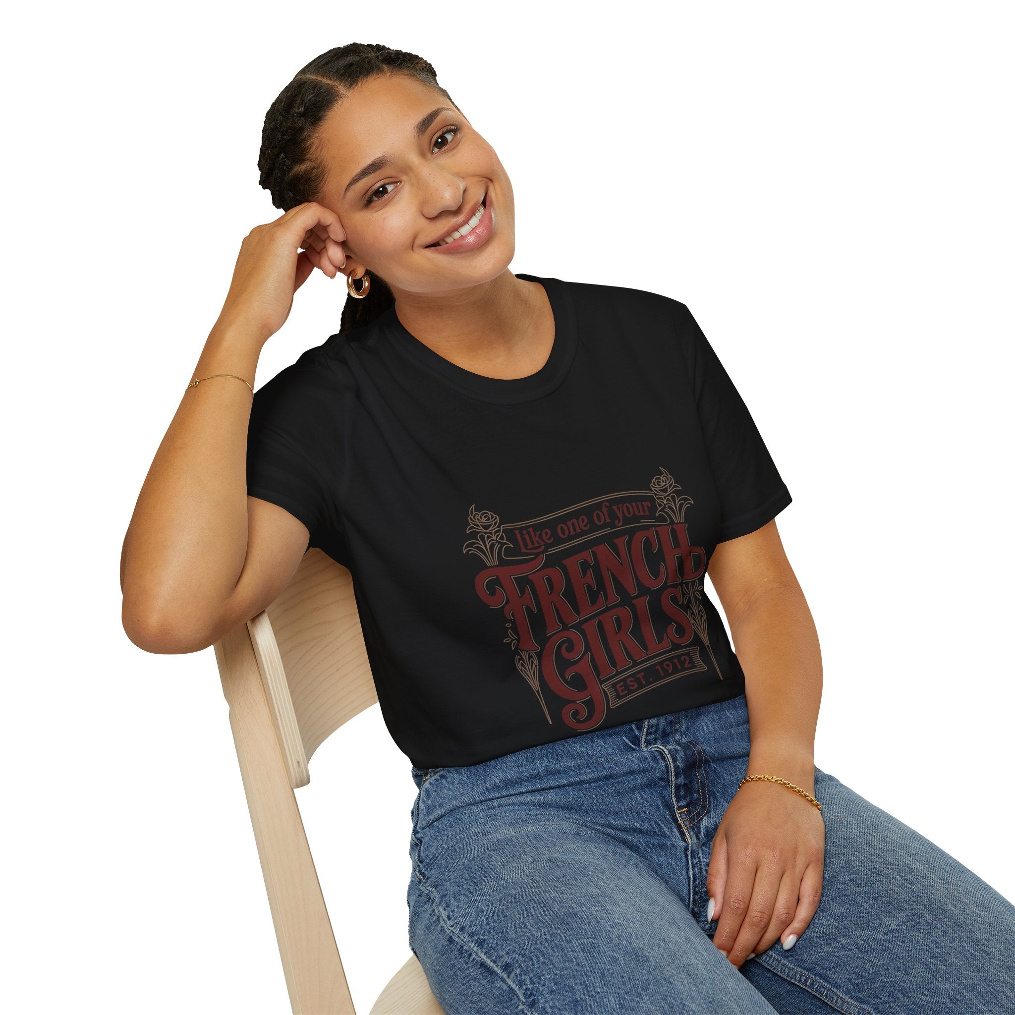 French Girls T-Shirt — "Like One of Your French Girls" Vintage Script Tee