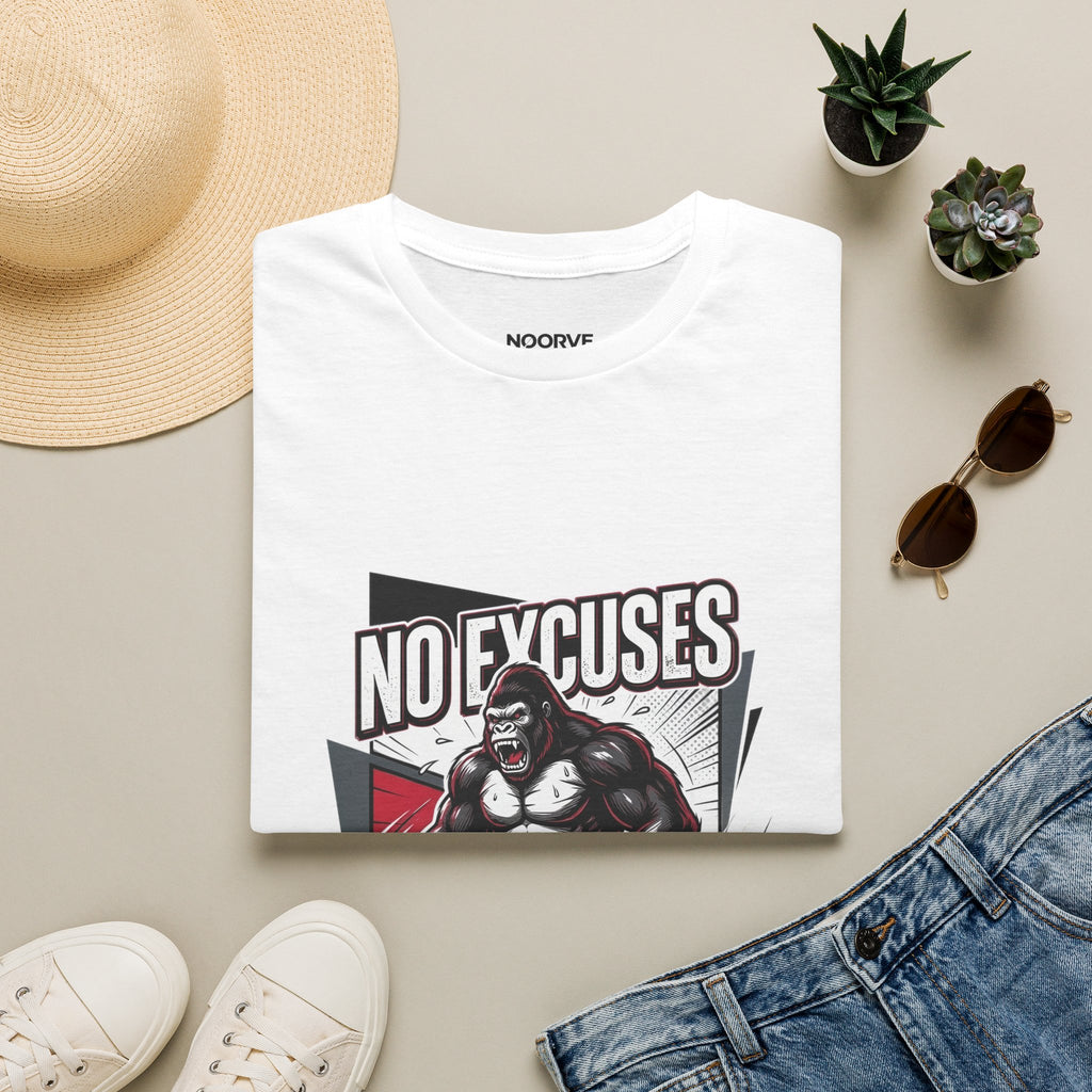 No Excuses T-Shirt — Motivational Gym Gorilla Fitness Tee | Noorve | T-Shirt