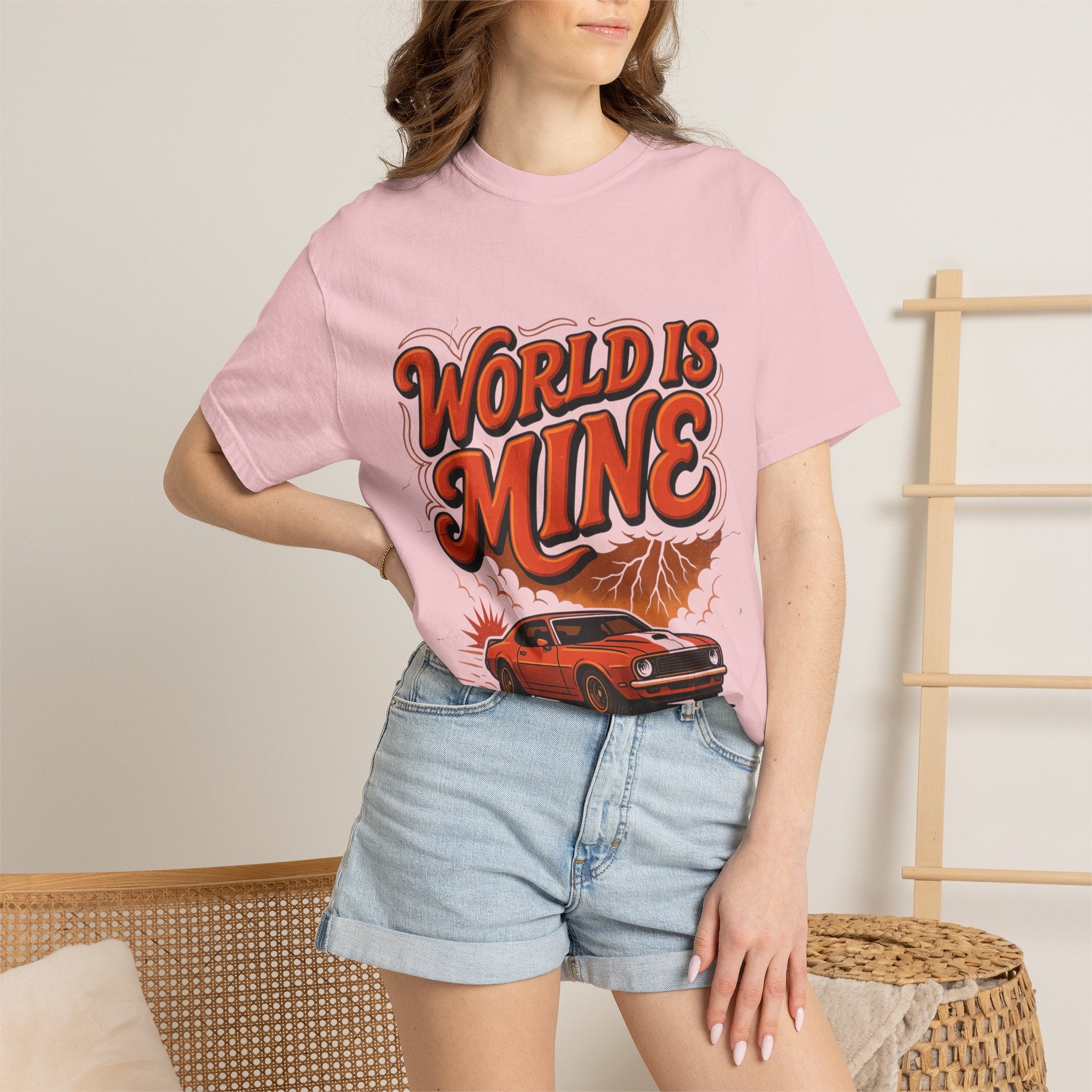 World Is Mine Vintage Muscle Car T-Shirt