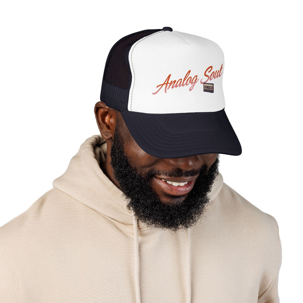 Analog Soul Trucker Hat — Retro Cassette Foam Trucker Cap