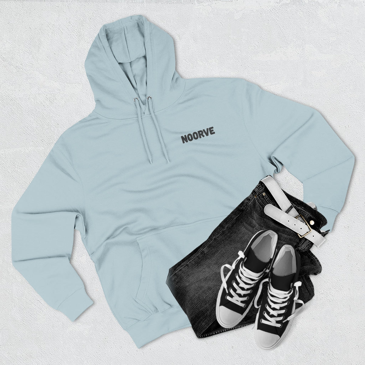 Bear Graphic Hoodie — Casual Streetwear Pullover with Yellow Bear Illustration