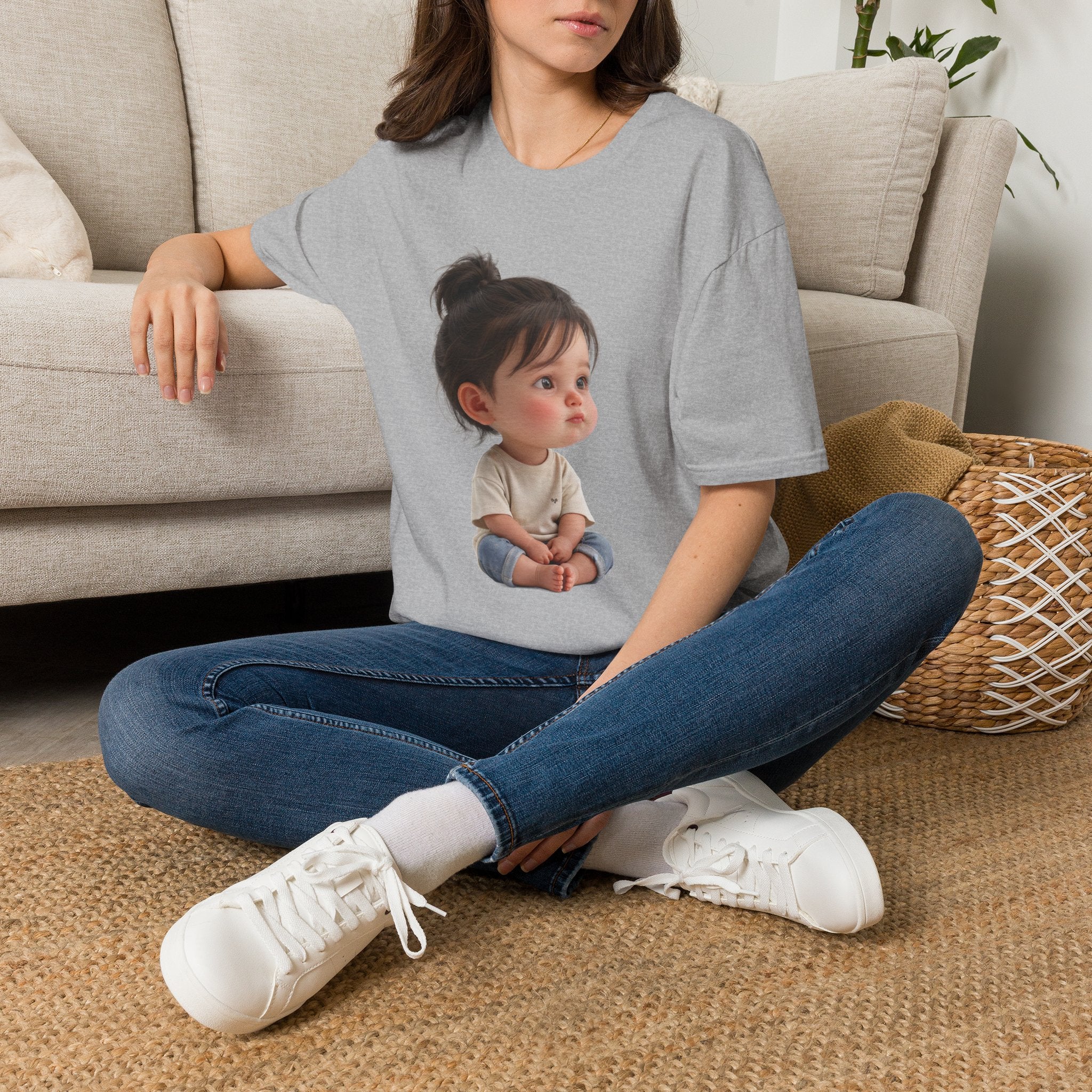 Cute Toddler Portrait T-Shirt — Adorable Baby Face Graphic Tee | Noorve | T-Shirt