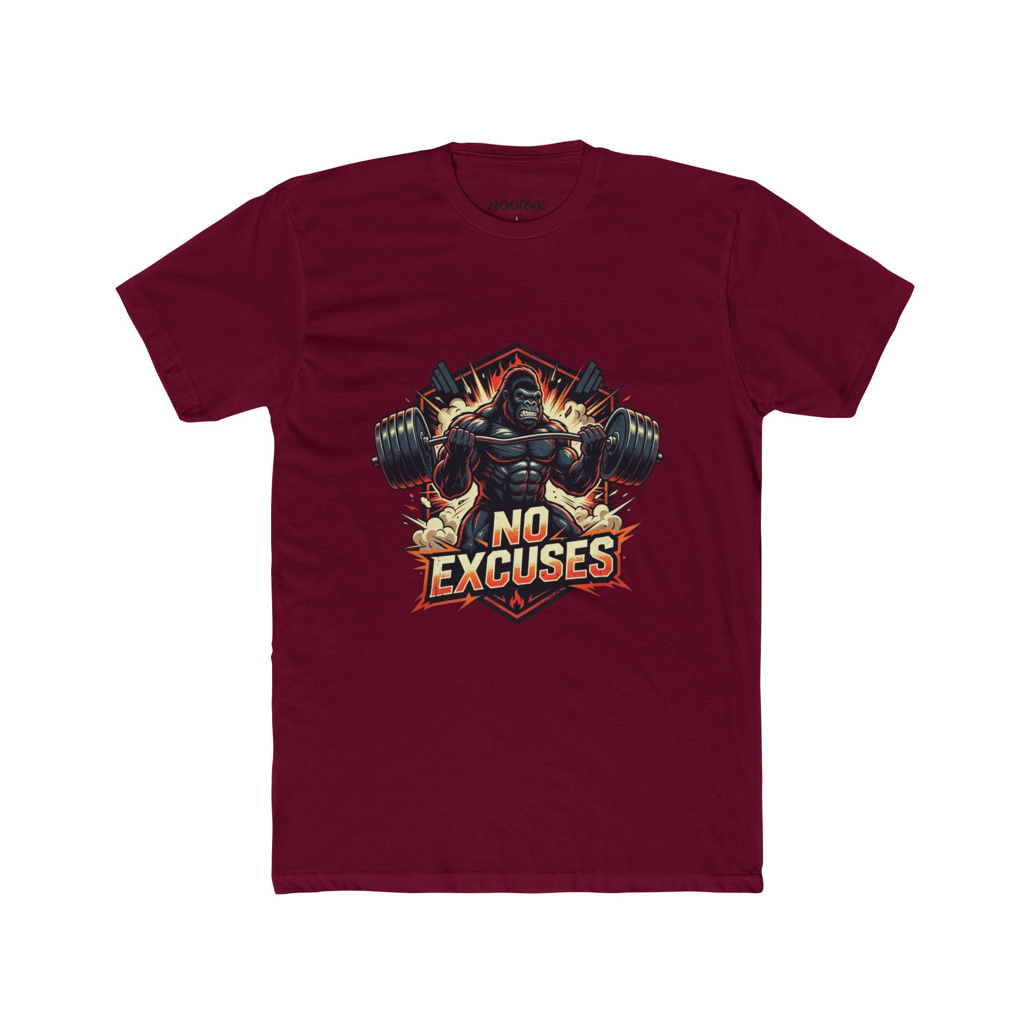 No Excuses Gym T‑Shirt — Motivational Weightlifting Tee