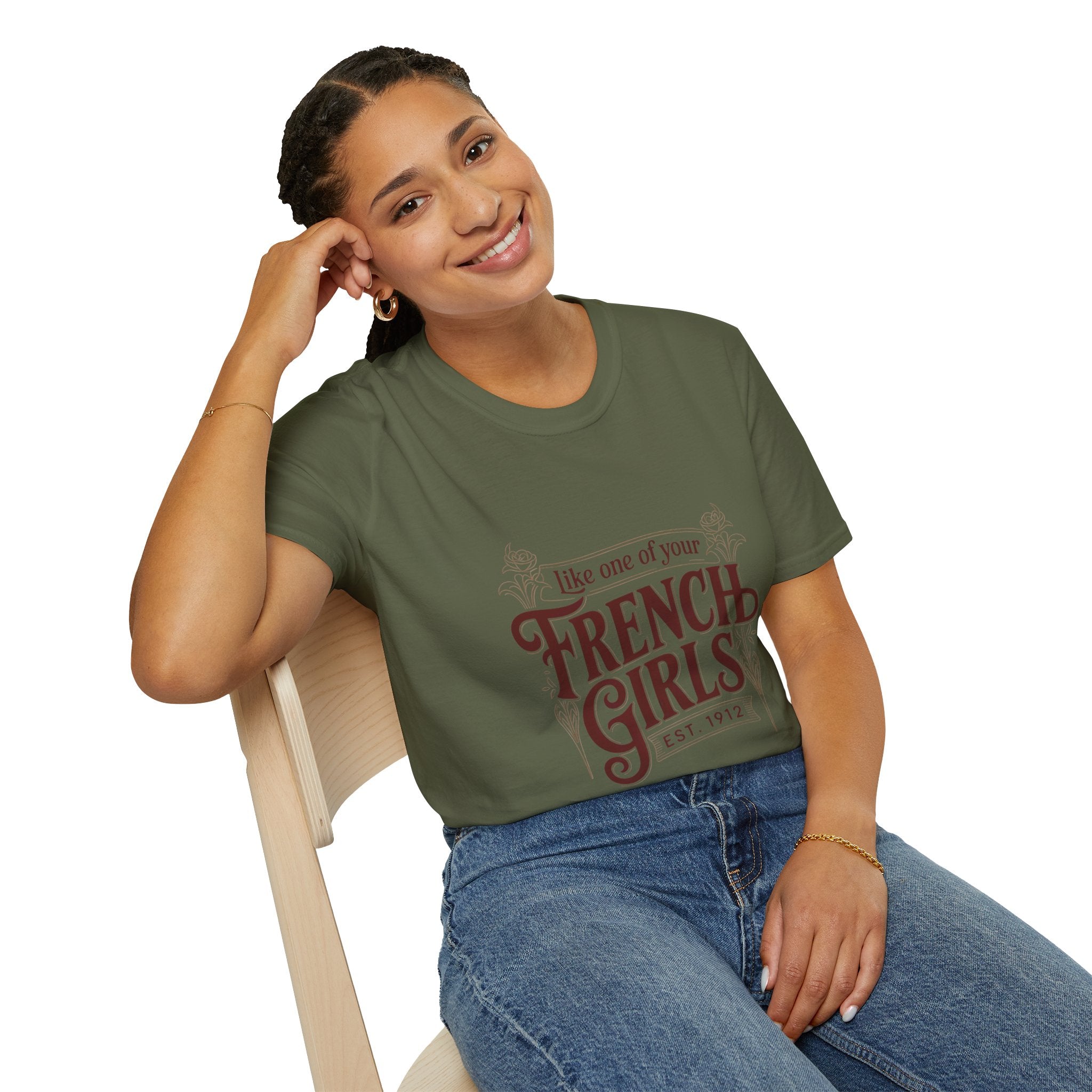 French Girls T-Shirt — "Like One of Your French Girls" Vintage Script Tee