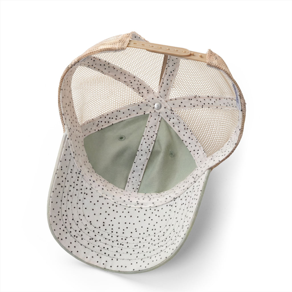 Black Leopard Print Washed Mesh-Back Cap