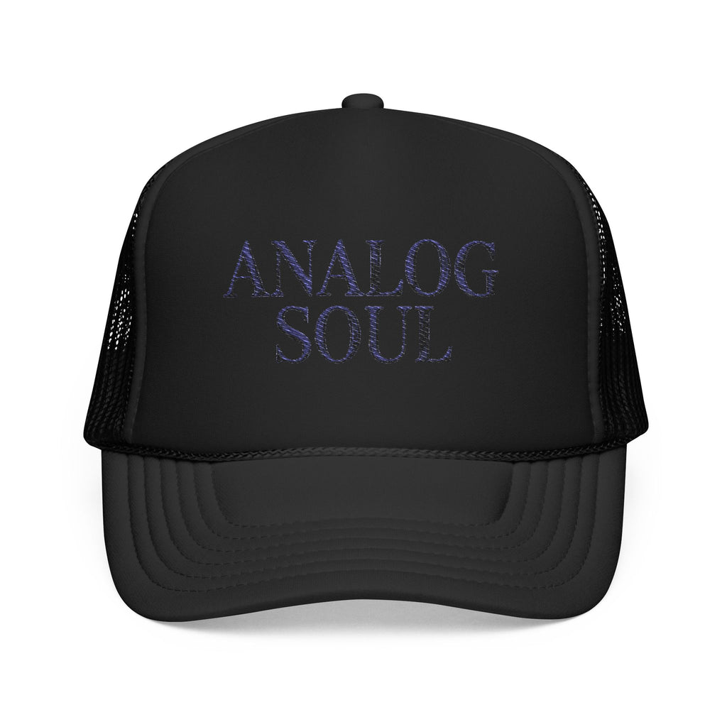 Analog Soul Trucker Hat — Retro Music-Inspired Foam Mesh Cap