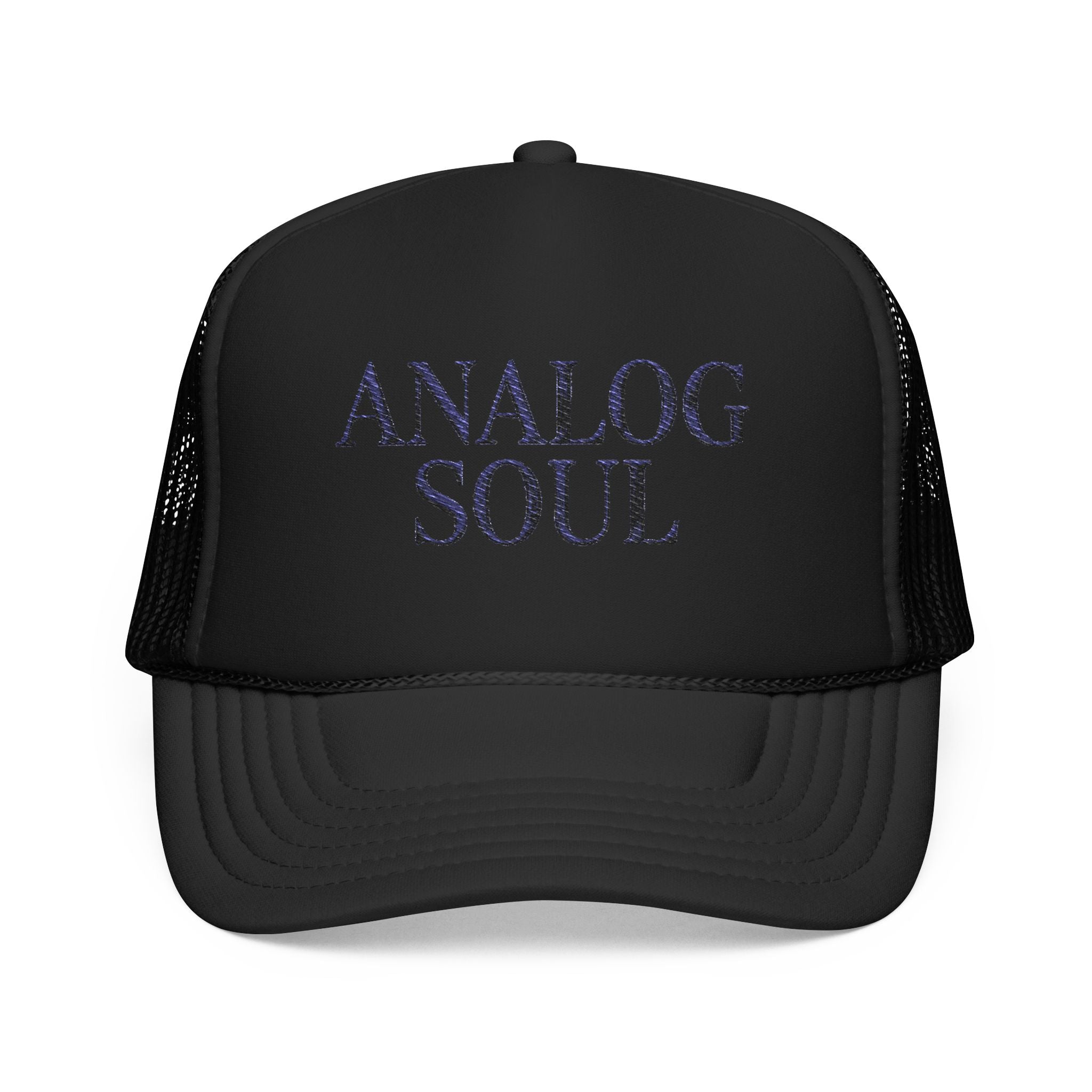 Analog Soul Trucker Hat — Retro Music-Inspired Foam Mesh Cap