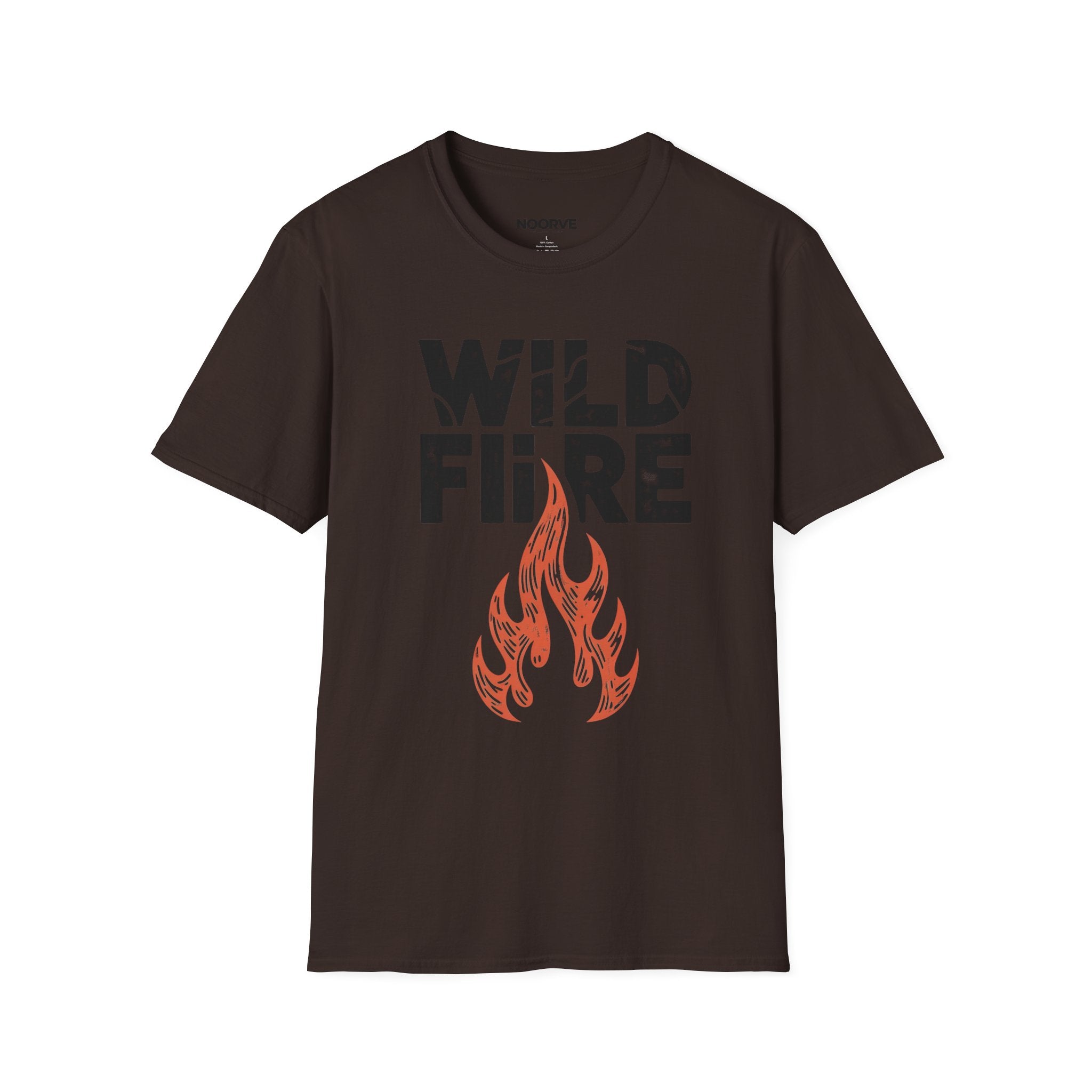 Wild Fire Graphic T‑Shirt — Bold Flame Typography Tee