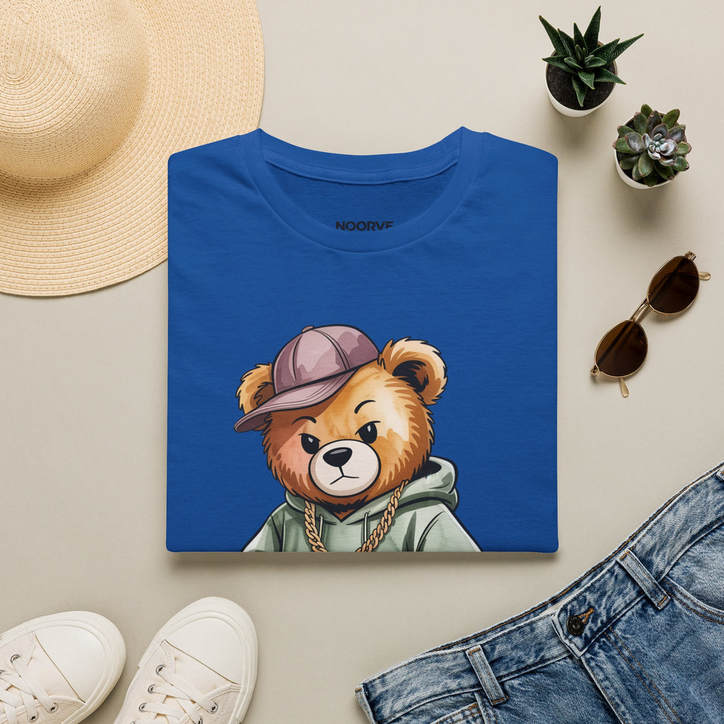 Casual Bear Graphic T-Shirt — Cool Teddy in Hoodie & Cap | Noorve | T-Shirt