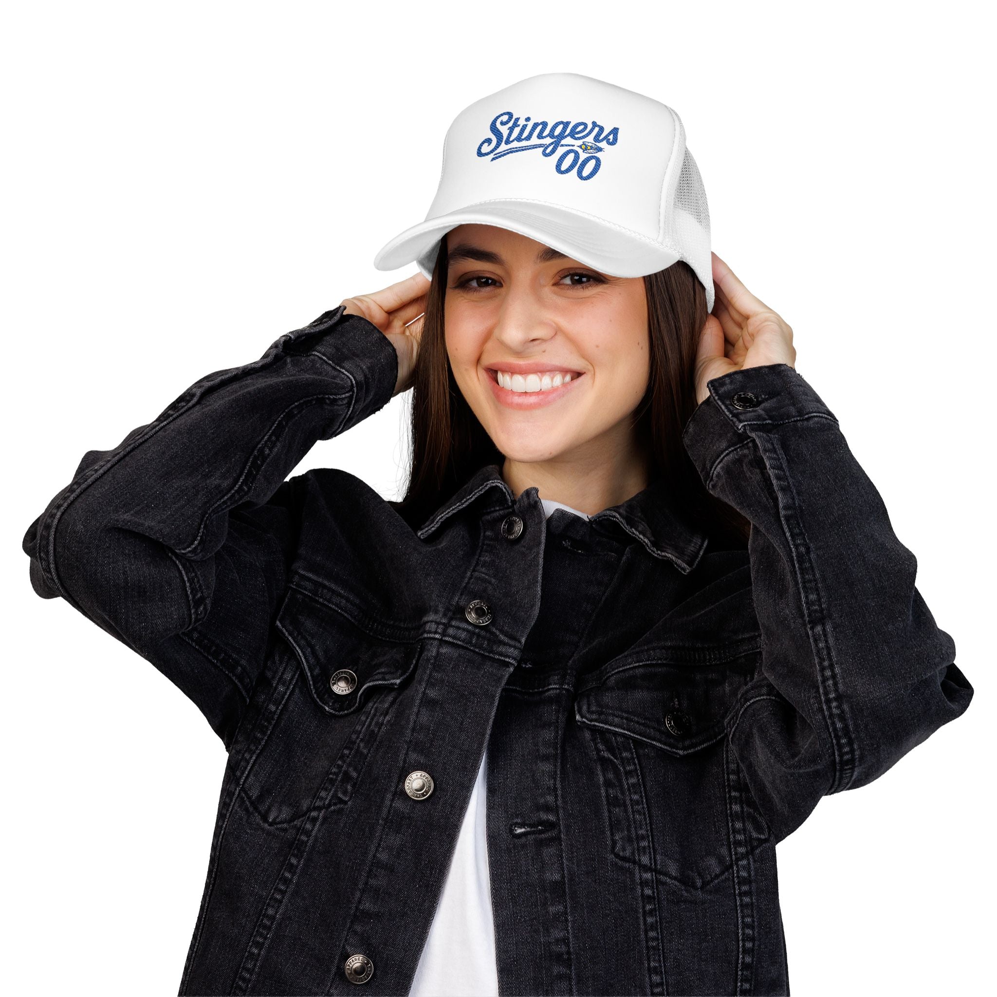Stingers '00 Trucker Hat — Vintage Script Foam Mesh Cap