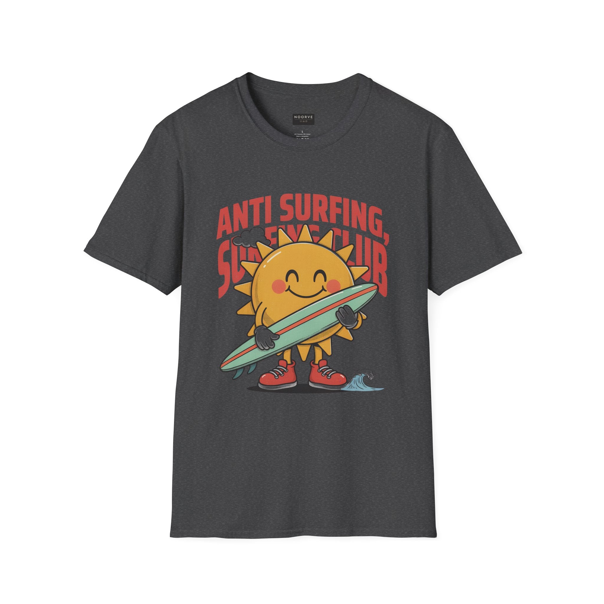 Anti Surfing Sun Club T-Shirt — Funny Retro Surfing Graphic Tee