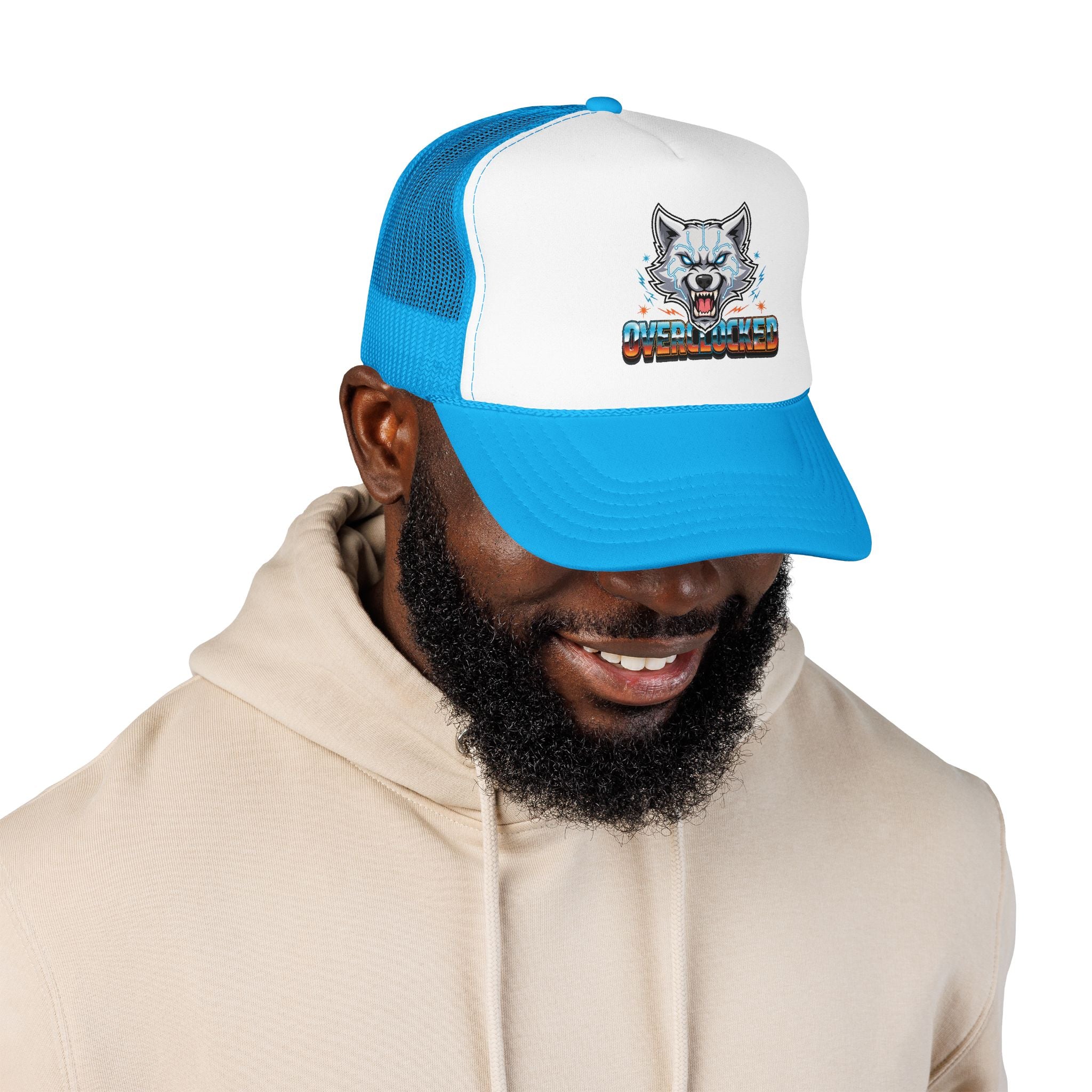 Wolf Trucker Hat — Fierce Arctic Wolf Foam Trucker Cap