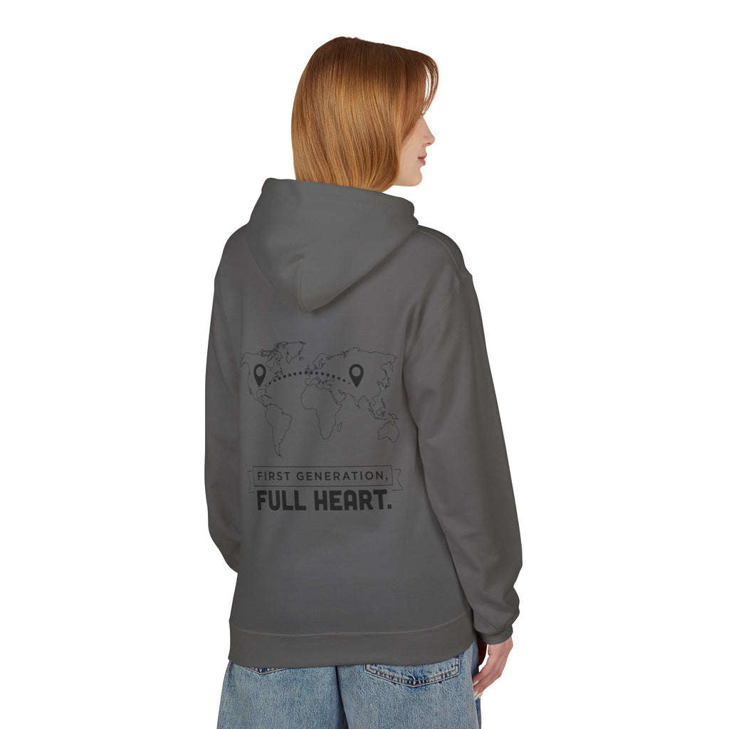 NoCrve 'First Generation, Full Heart' Hoodie — Inspirational Travel Map Pullover