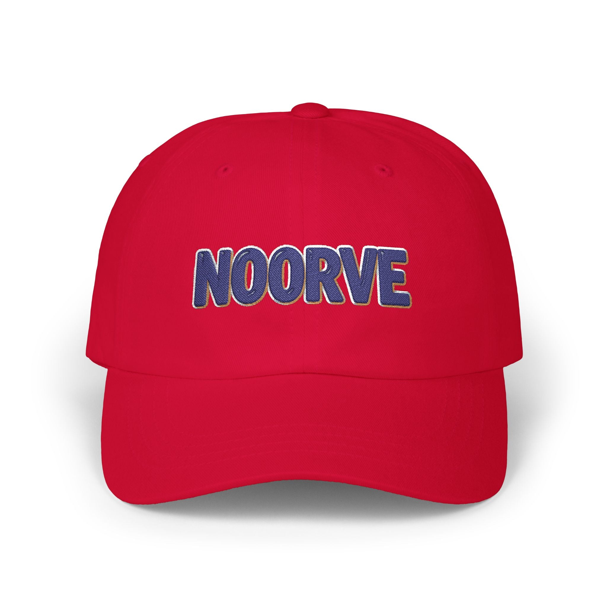 Dad Cap — Embroidered "NOORVE" White Classic Baseball Hat