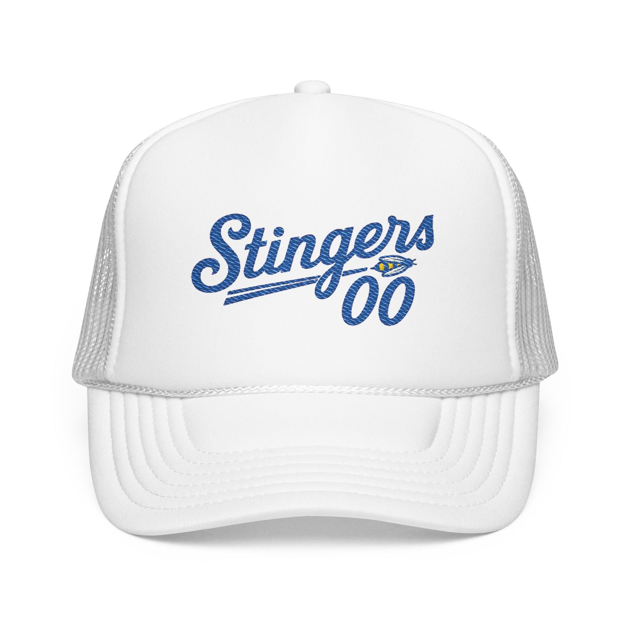 Stingers '00 Trucker Hat — Vintage Script Foam Mesh Cap | Noorve | Hats