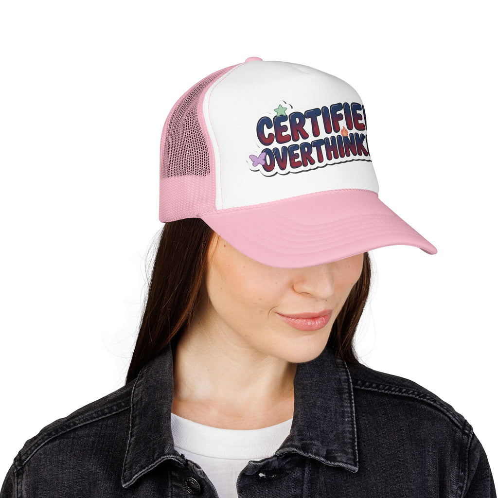 Trucker Hat — "Certified Overthinker" Foam Patch Cap