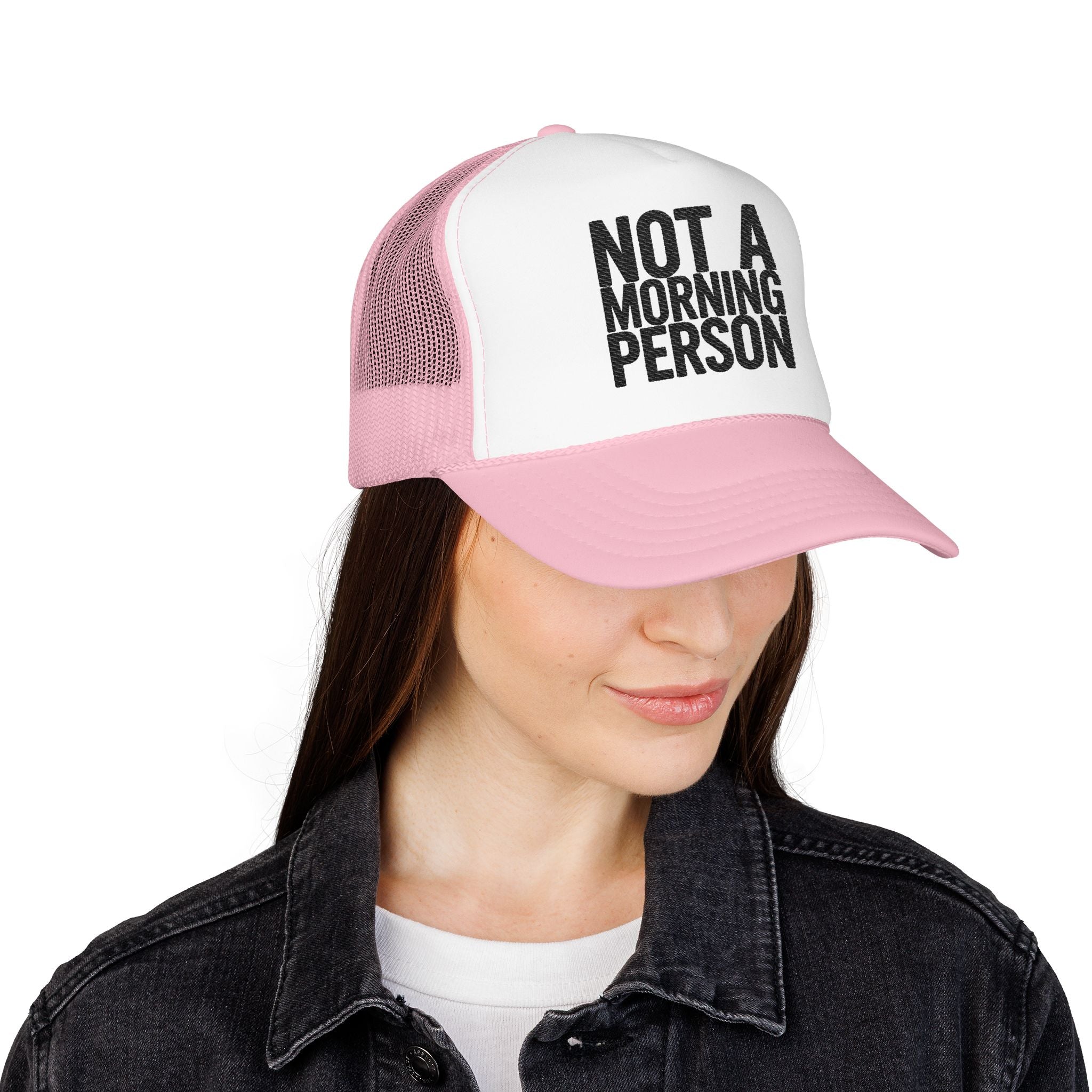 Trucker Hat — NOLA Music Person Glitter Text Foam Mesh Cap