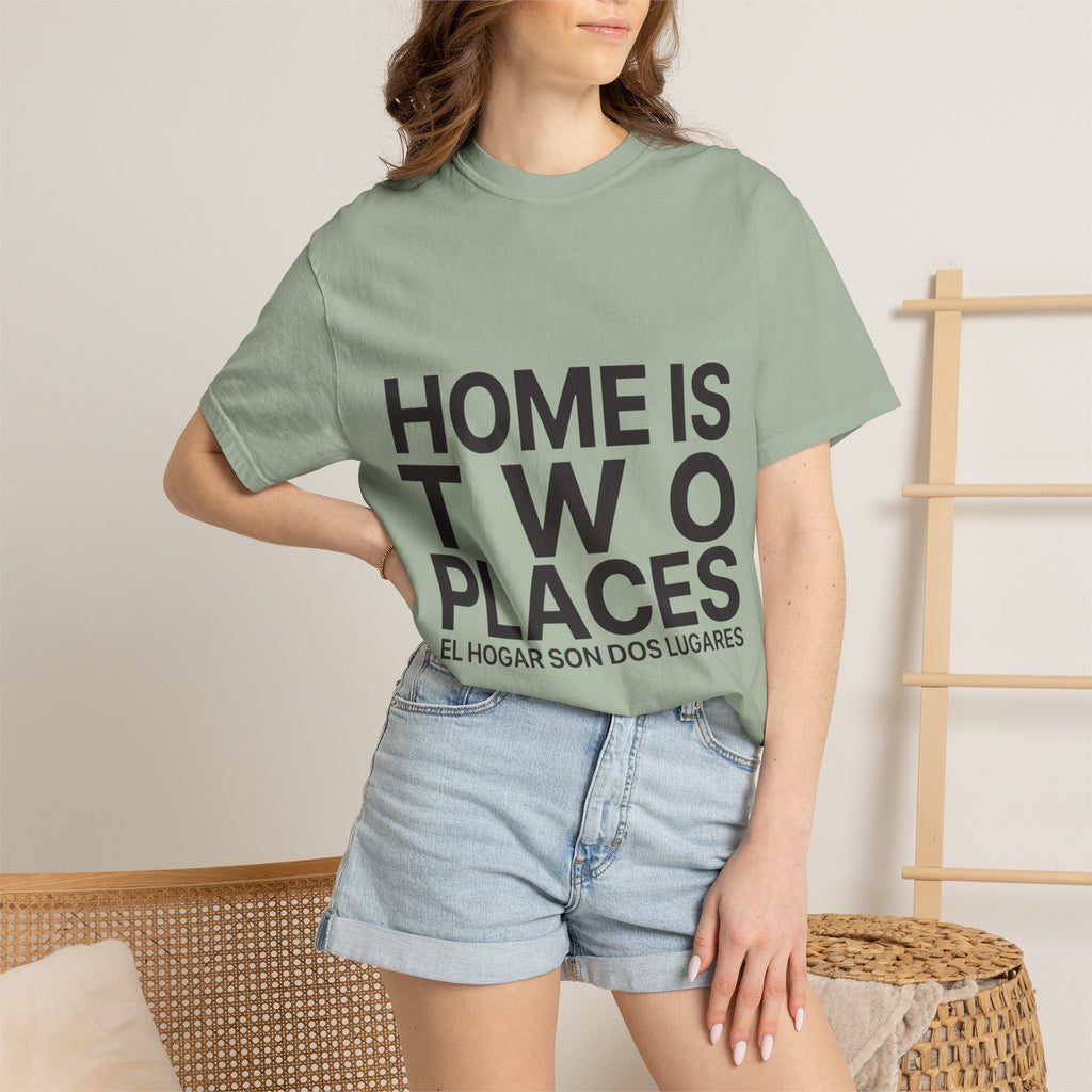 Home Is Two Places T-Shirt — "First Generation, Full Heart" Graphic Tee