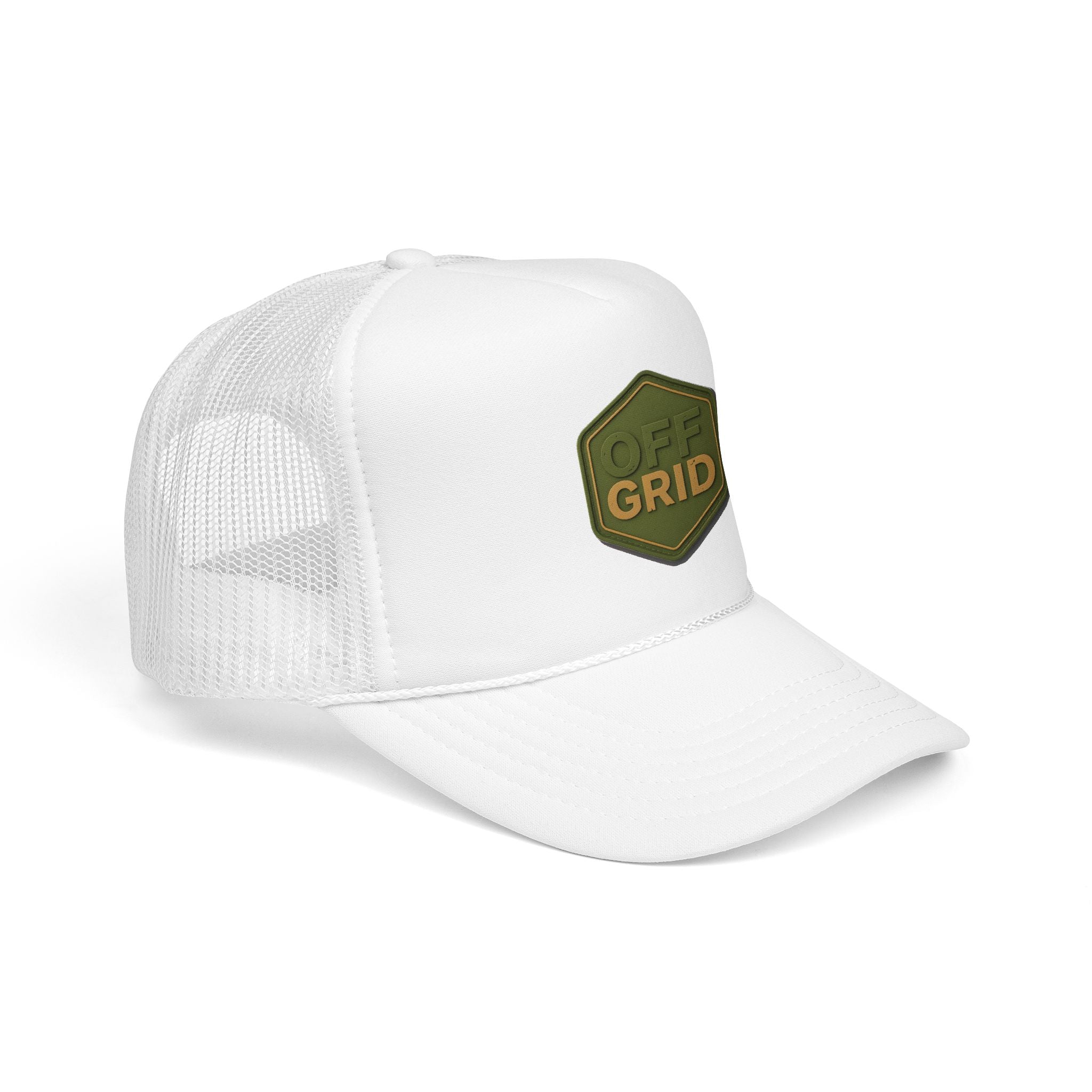 Off Grid Trucker Hat — Outdoor Adventure Foam Mesh Cap