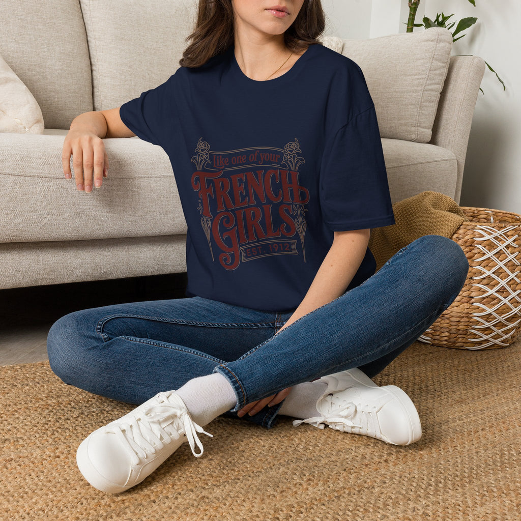 French Girls T-Shirt — "Like One of Your French Girls" Vintage Script Tee