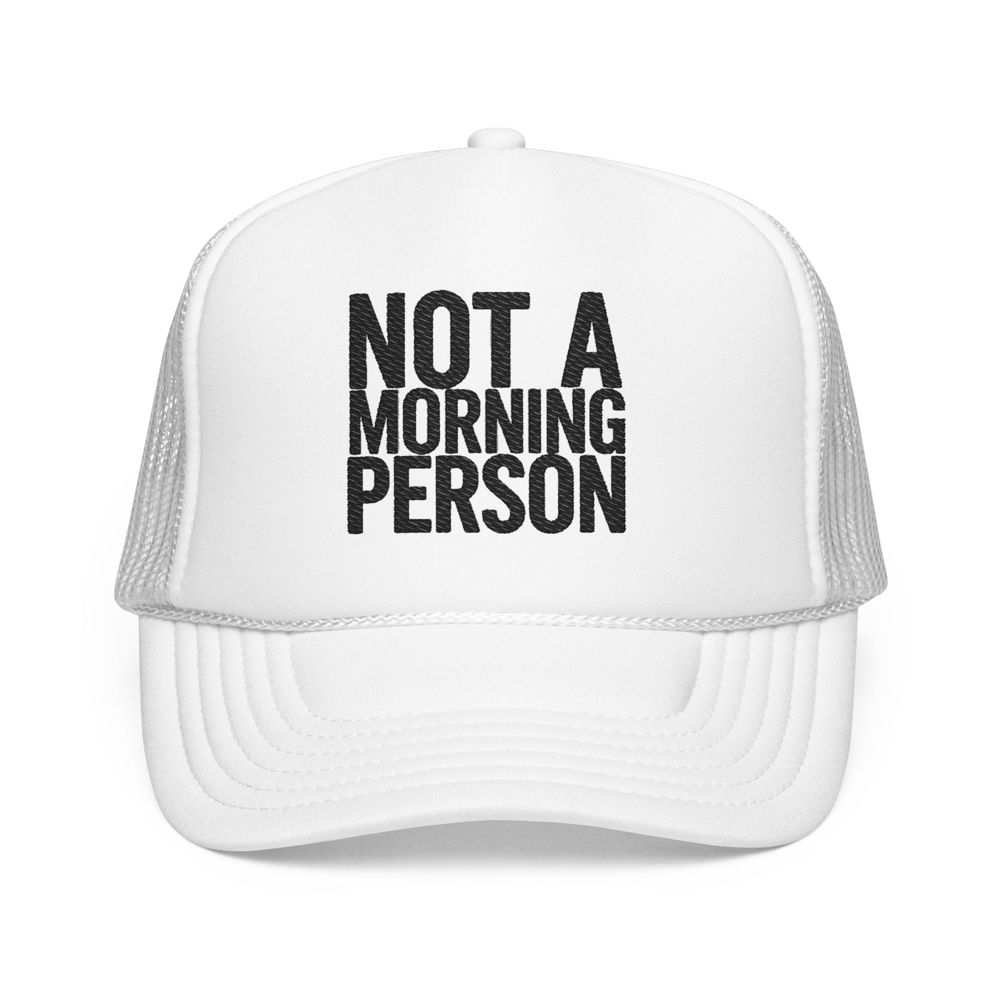 Trucker Hat — NOLA Music Person Glitter Text Foam Mesh Cap