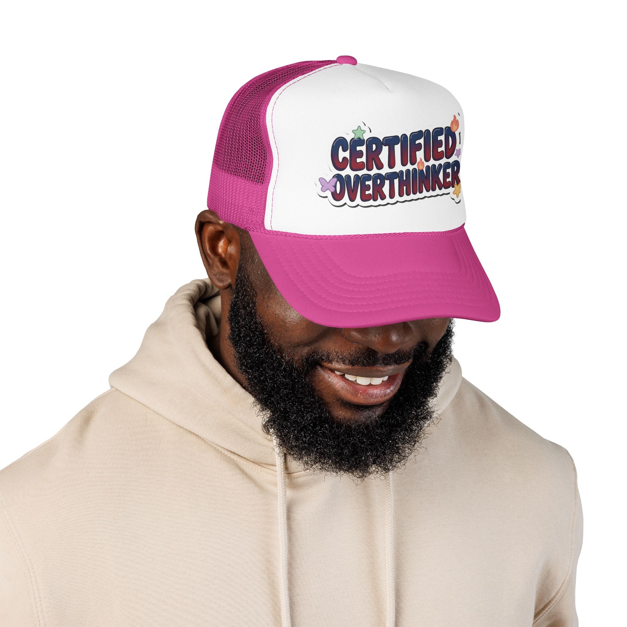 Trucker Hat — "Certified Overthinker" Foam Patch Cap