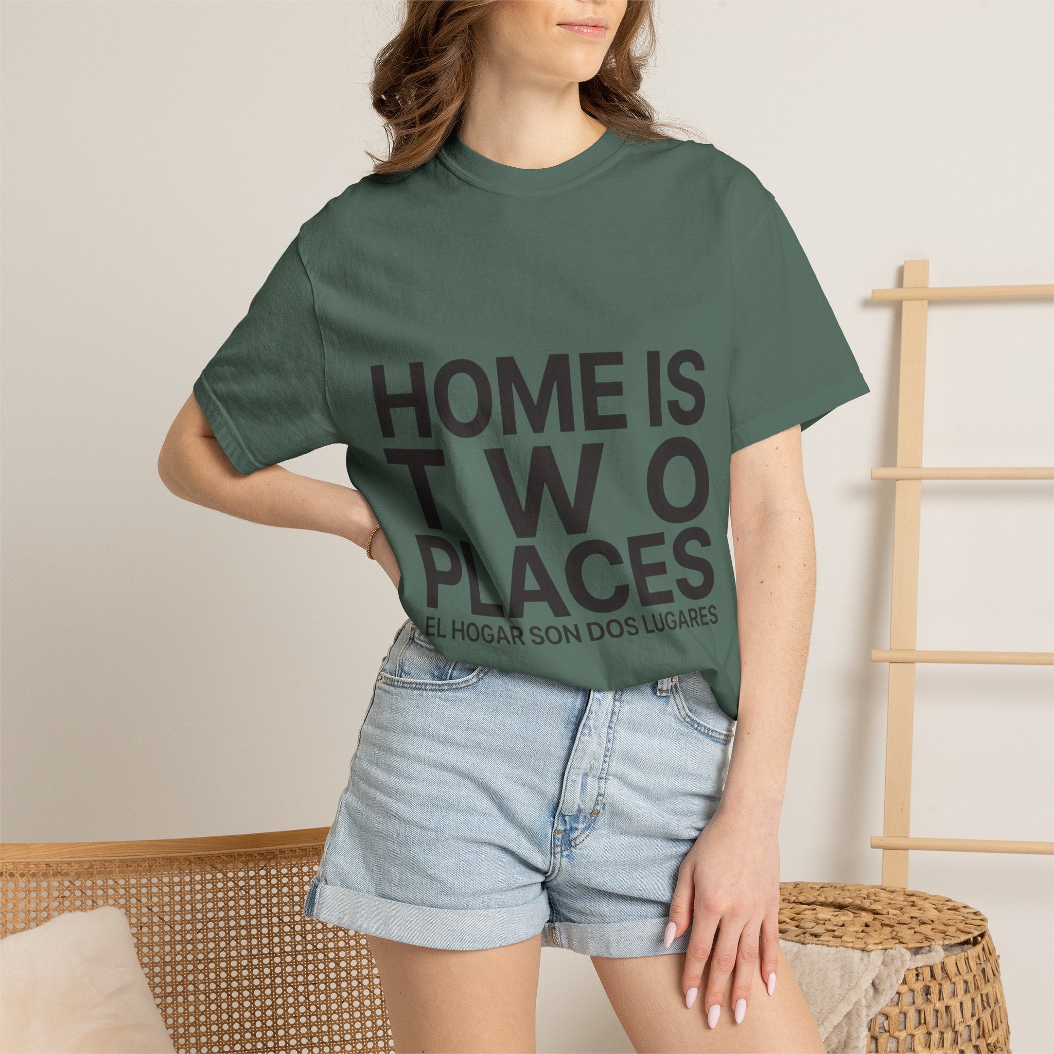 Home Is Two Places T-Shirt — "First Generation, Full Heart" Graphic Tee