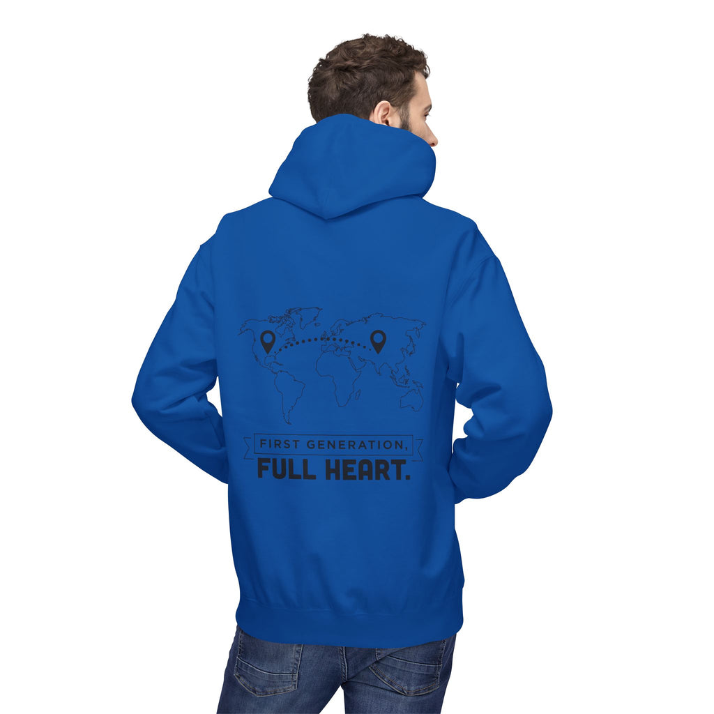 NoCrve 'First Generation, Full Heart' Hoodie — Inspirational Travel Map Pullover