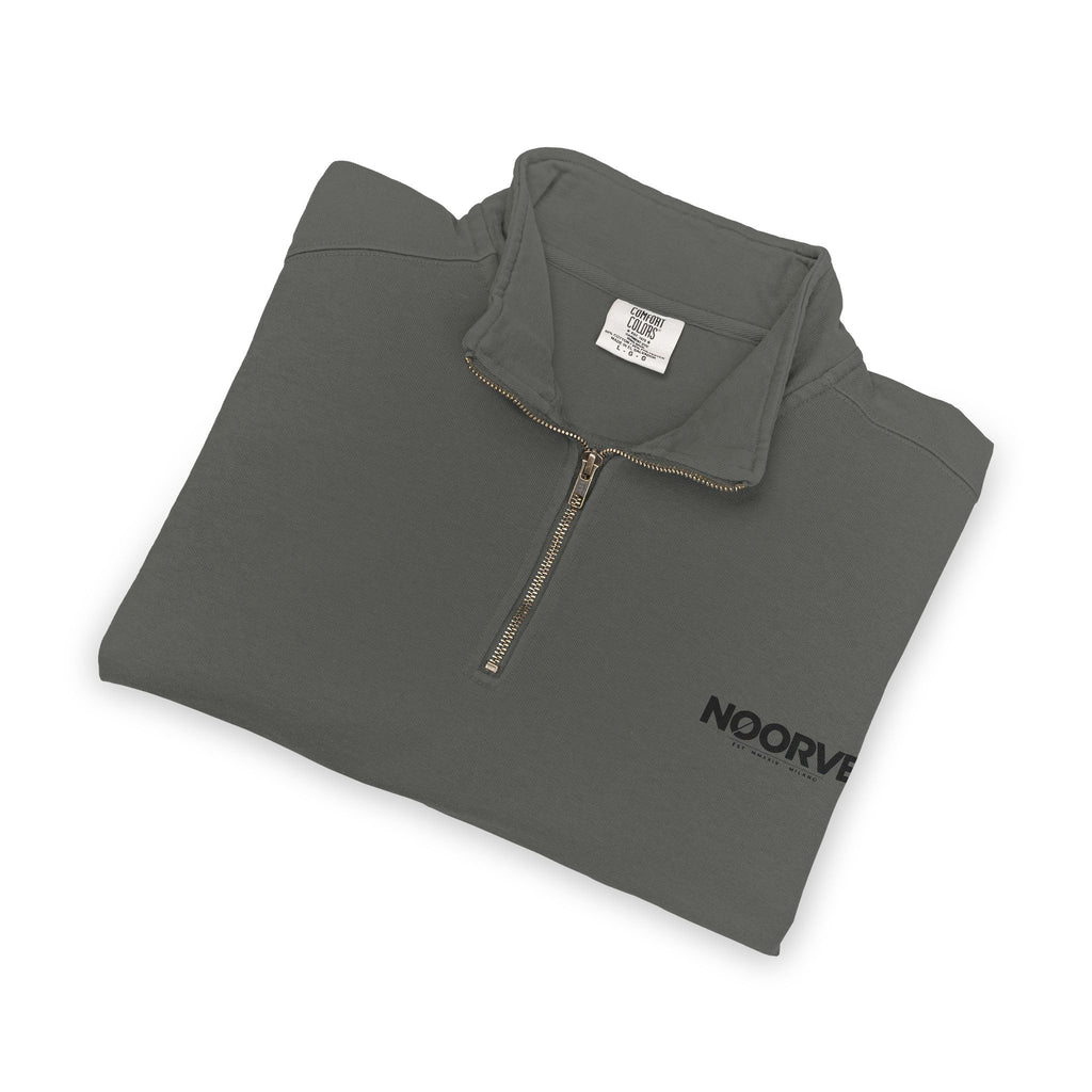 Quarter-Zip Sweatshirt — Midnight Snack Crew Raccoon Graphic | Noorve | Sweatshirt