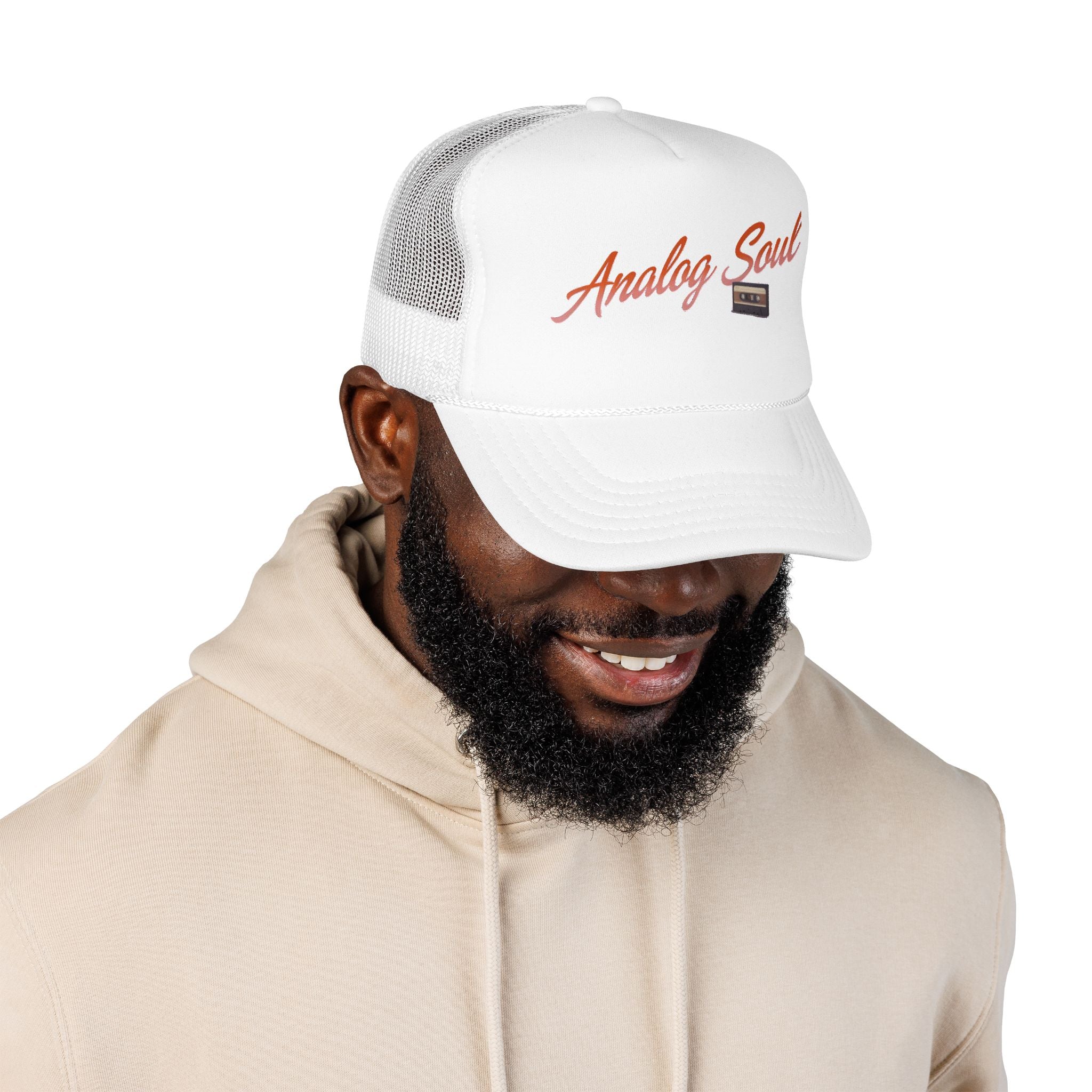Trucker Hat — "Analog Soul" Retro Cassette Foam Cap