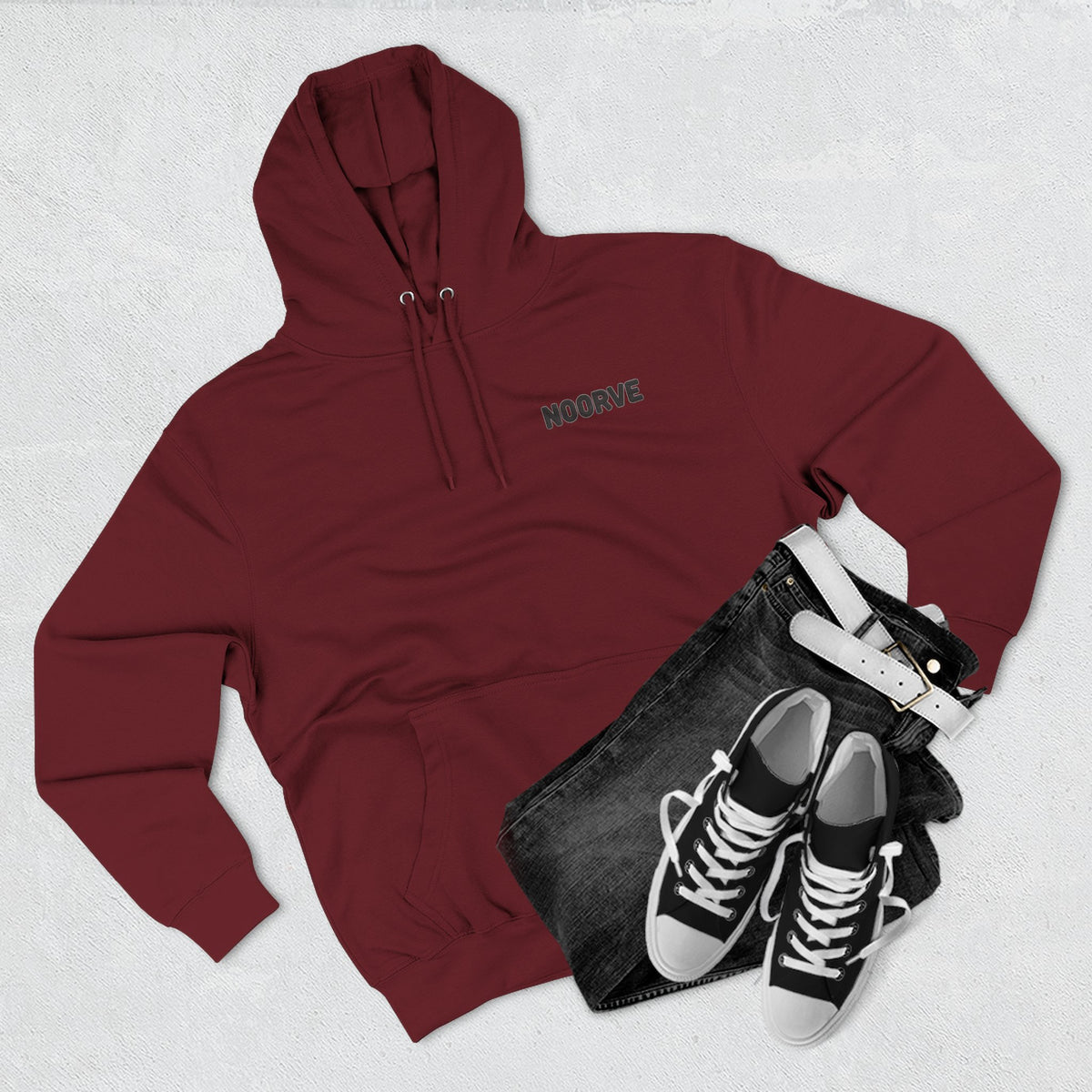 Bear Graphic Hoodie — Casual Streetwear Pullover with Yellow Bear Illustration