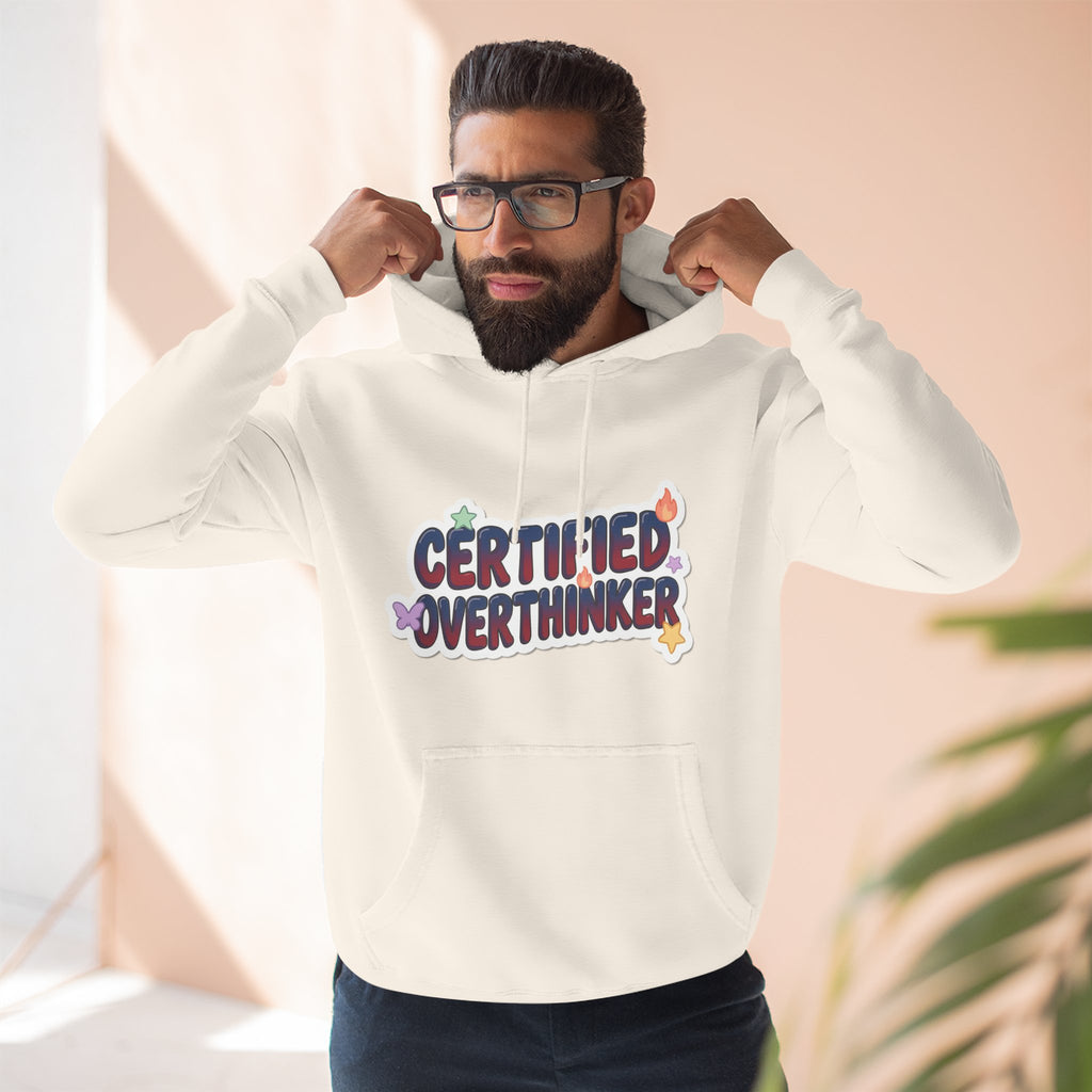 Hoodie — 'Certified Overthinker' & 'Anti Surfing Sun Club' Graphic Pullover | Noorve | Hoodie