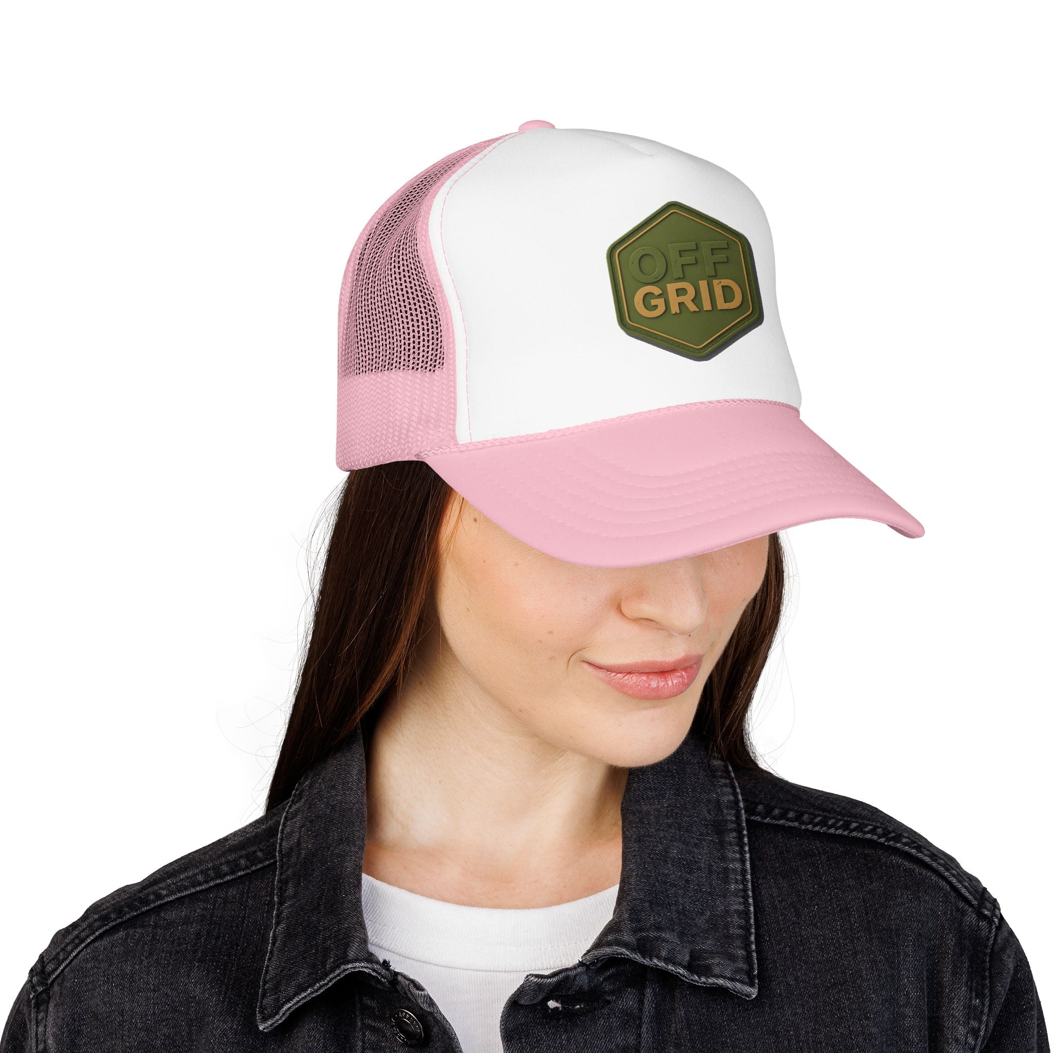 Off Grid Trucker Hat — Outdoor Adventure Foam Mesh Cap