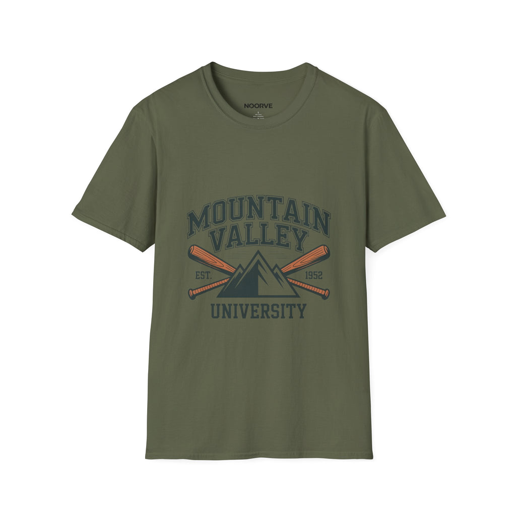 Mountain Valley University T‑Shirt — Vintage Collegiate Outdoor Tee