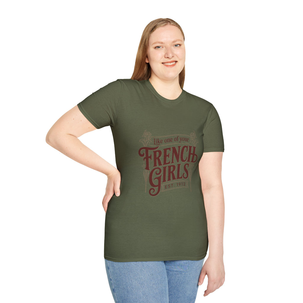 French Girls T-Shirt — "Like One of Your French Girls" Vintage Script Tee