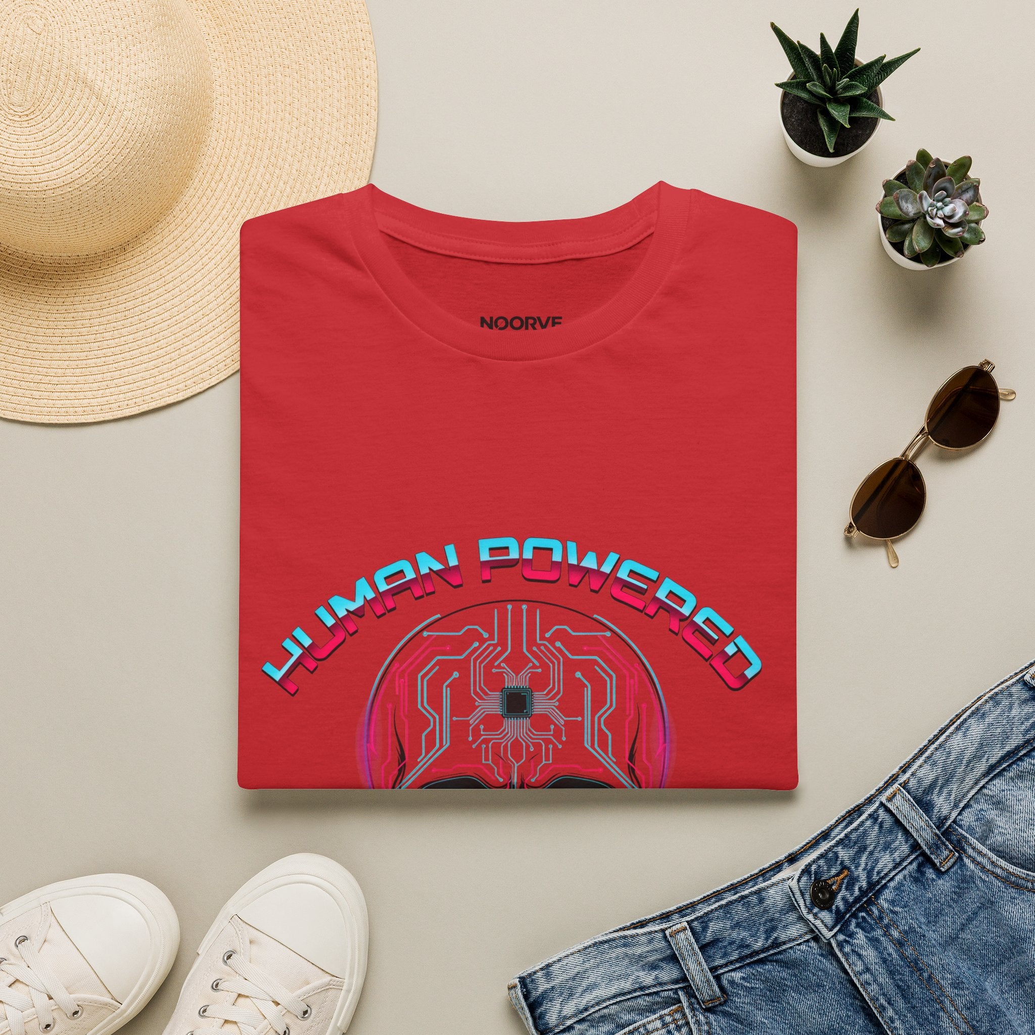 Skull Human Powered Graphic T-Shirt | Noorve | T-Shirt