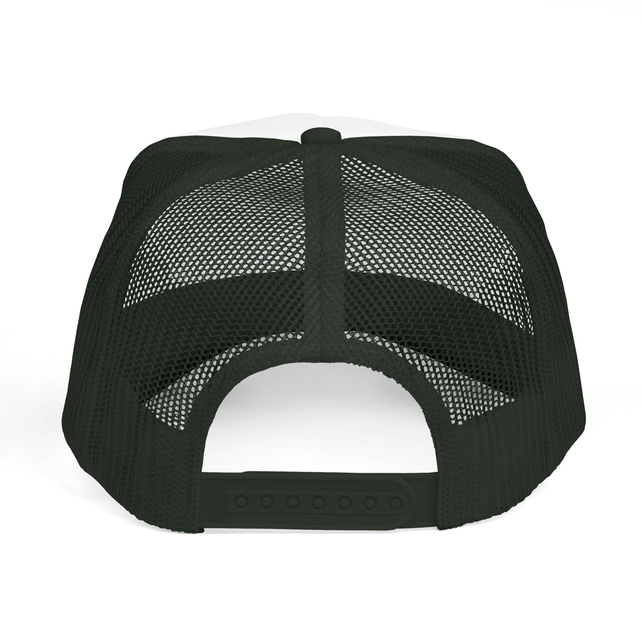 Off Grid Patch Trucker Hat — Military Green Adventure Cap