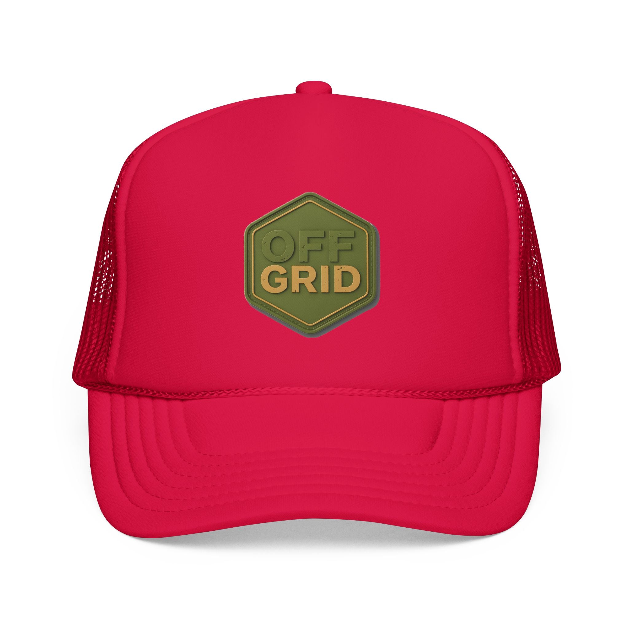 Off Grid Trucker Hat — Outdoor Adventure Foam Mesh Cap
