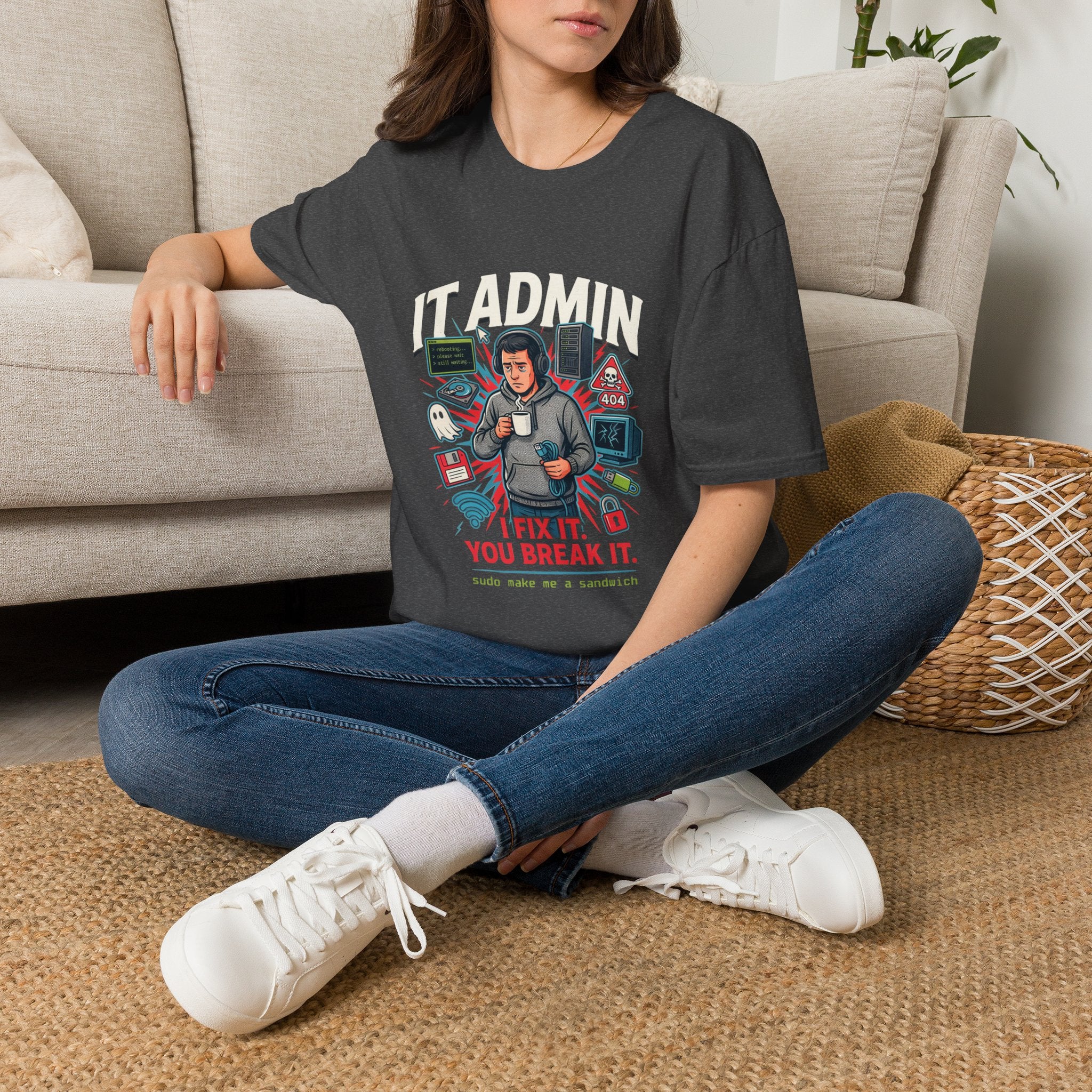 IT Admin T‑Shirt – "I Fix It If You Break It" Graphic Tee for Tech Professionals
