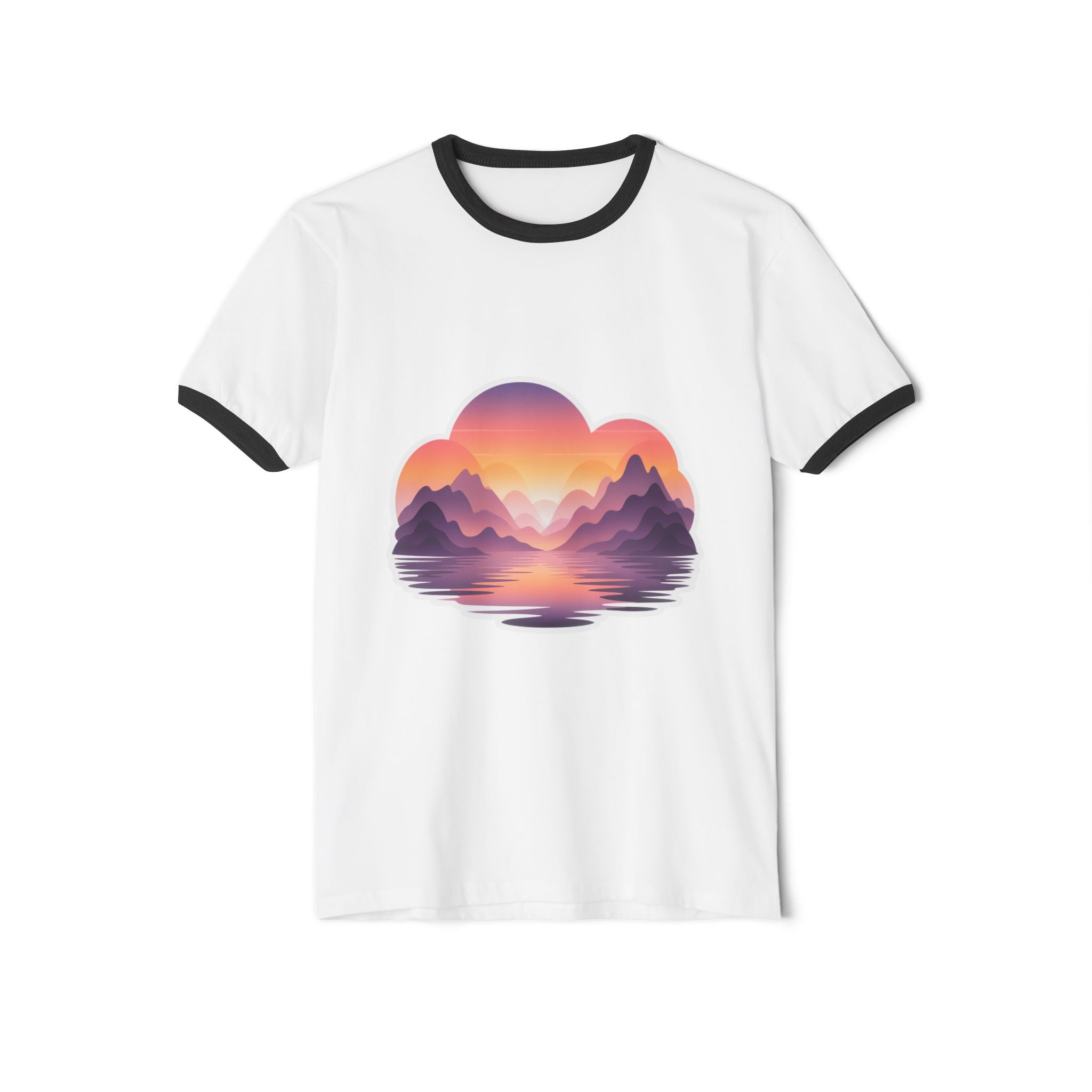 Ringer T-Shirt — 'My Accent Is The Proof' Sunset Mountain Graphic | Noorve | T-Shirt
