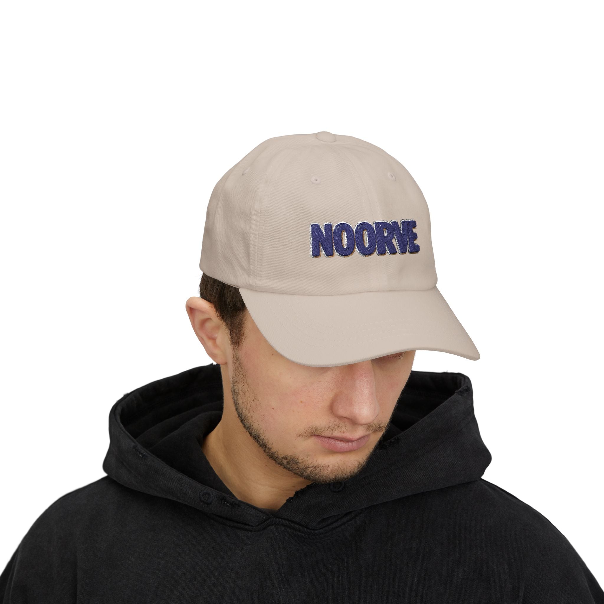 Dad Cap — Embroidered "NOORVE" White Classic Baseball Hat