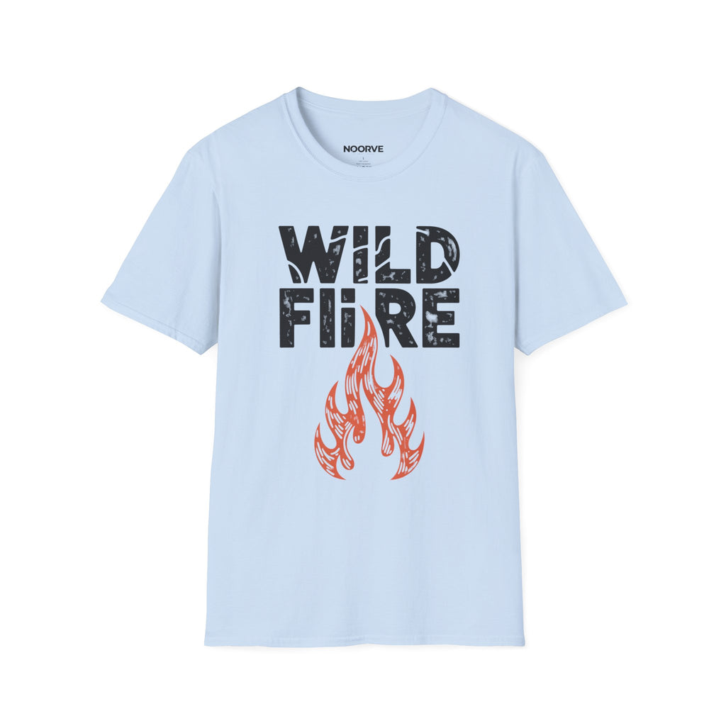 Wild Fire Graphic T‑Shirt — Bold Flame Typography Tee
